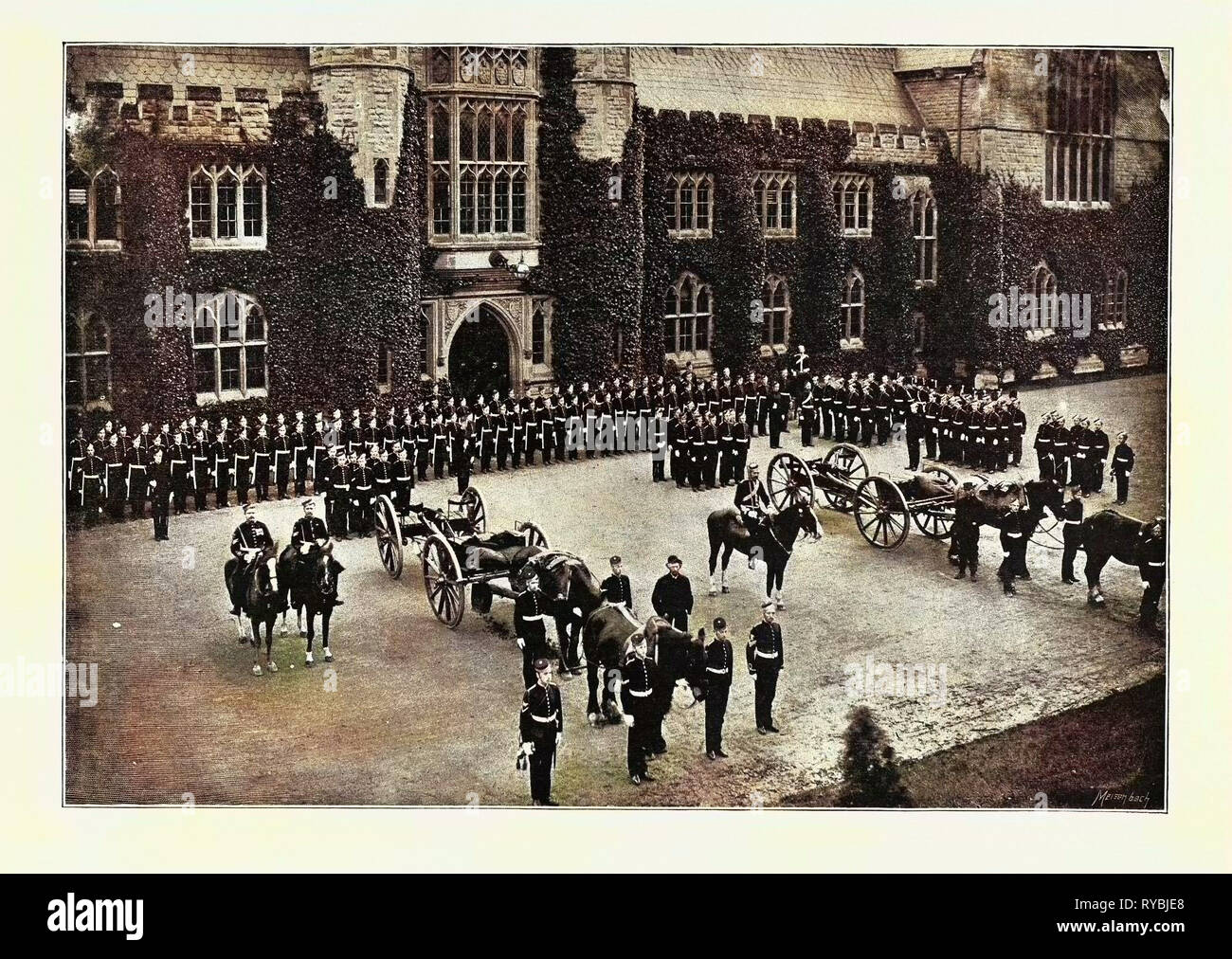 Young England, Parade of the Cadets at Malvern College Stock Photo