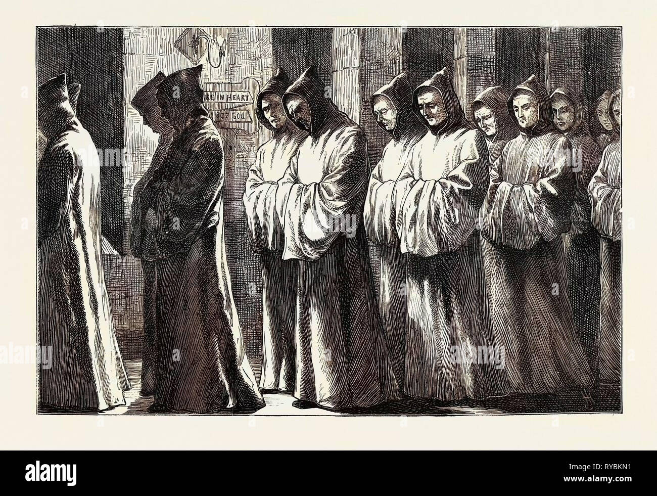 Monastic Def Monastic Life in England: Matins, Two A.M Stock Photo - Alamy