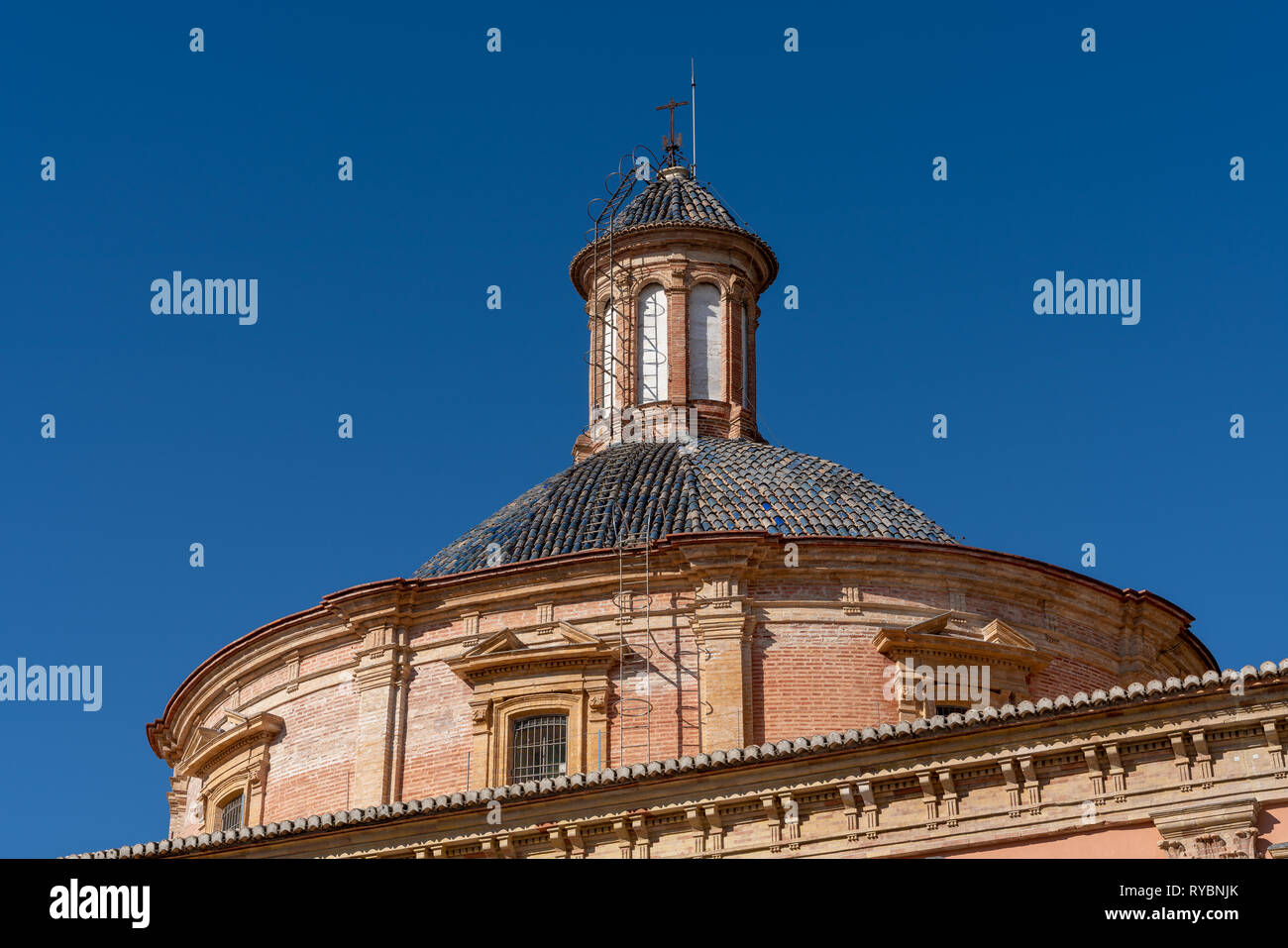 VALENCIA, SPAIN - FEBRUARY 25 : Dome of the Cathedral of Our Lady of the Forsaken in  Valencia Spain on February 25, 2019 Stock Photo