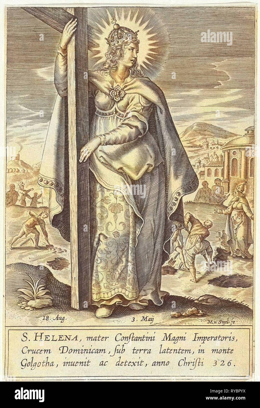 Saint Helena, Michael Snijders, 1610 - 1672 Stock Photo