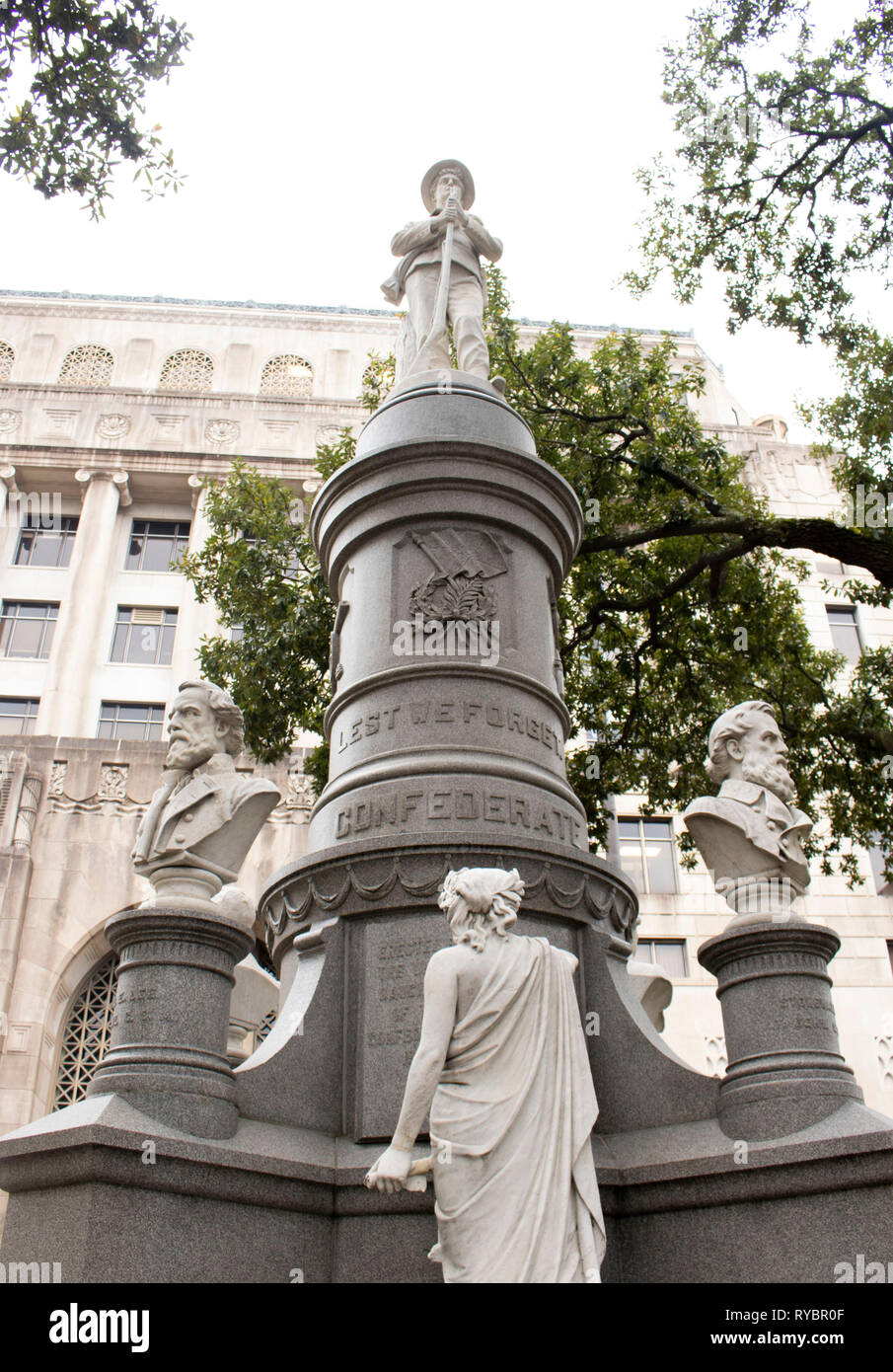 confederate statue in Shreveport Louisiana that lost federal appeal and will be taken down in near future following years of legal battle Stock Photo