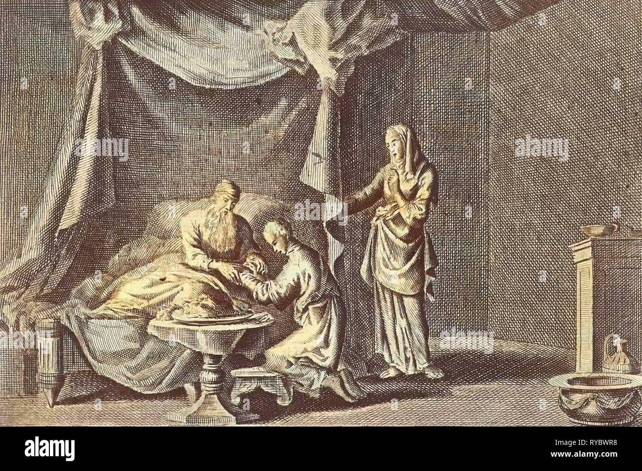Isaac lying bed blesses jacob hi-res stock photography and images - Alamy