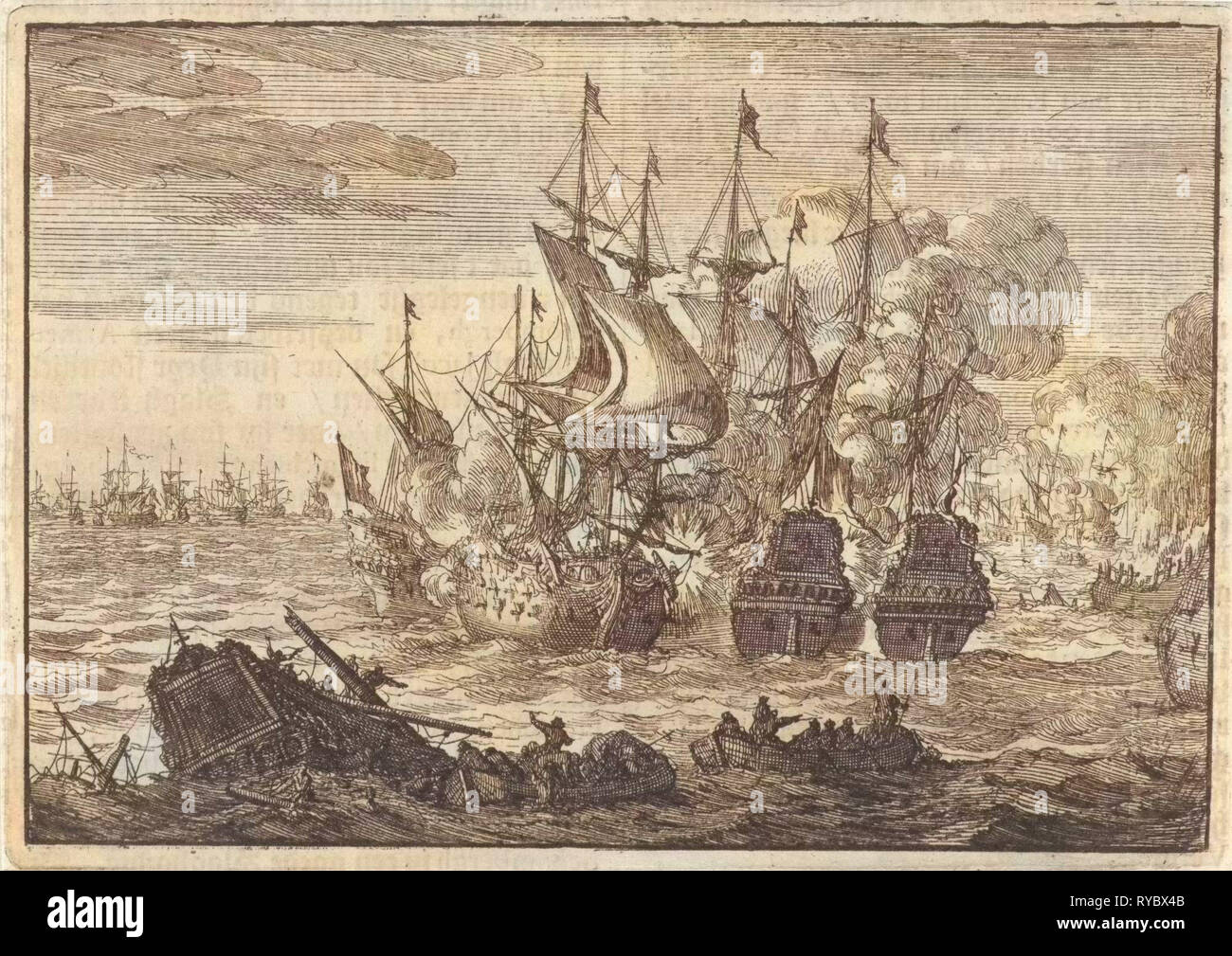Battle of Beachy Head, 1690, Jan Luyken, Pieter van der Aa (I), 1698 ...