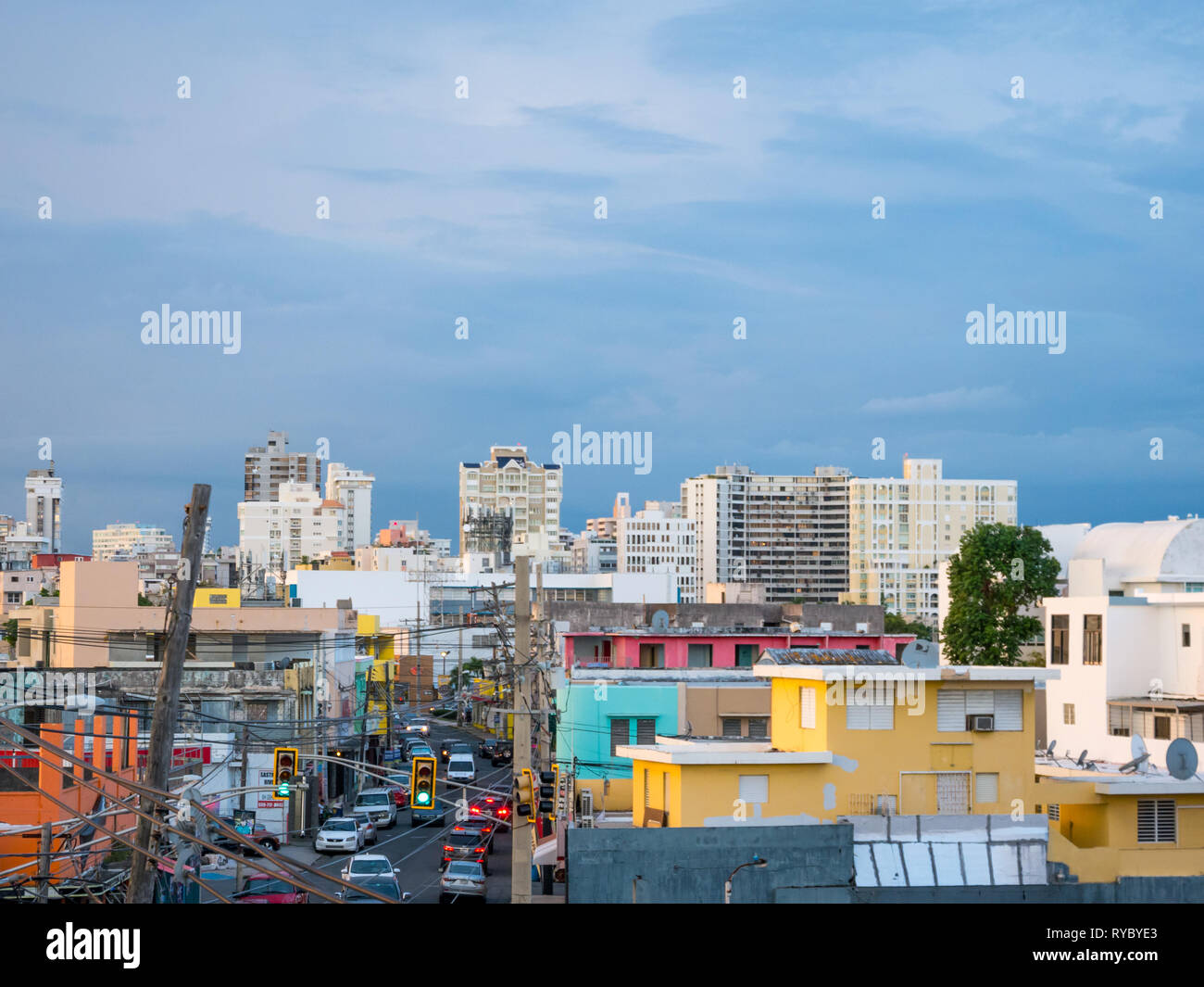 Santurce, San Juan, Puerto Rico. January 2019. Calle Loiza is the place where you feel at home in Santurce Puerto Rico. An authentic Puerto Rican comm Stock Photo
