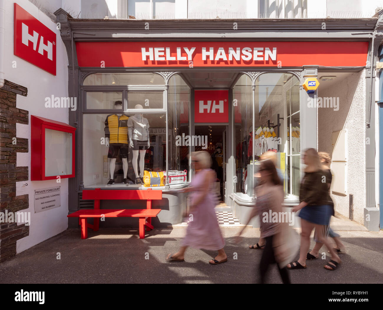 Helly Hansen opening of there new store in Salcombe, Devon, UK Stock Photo  - Alamy