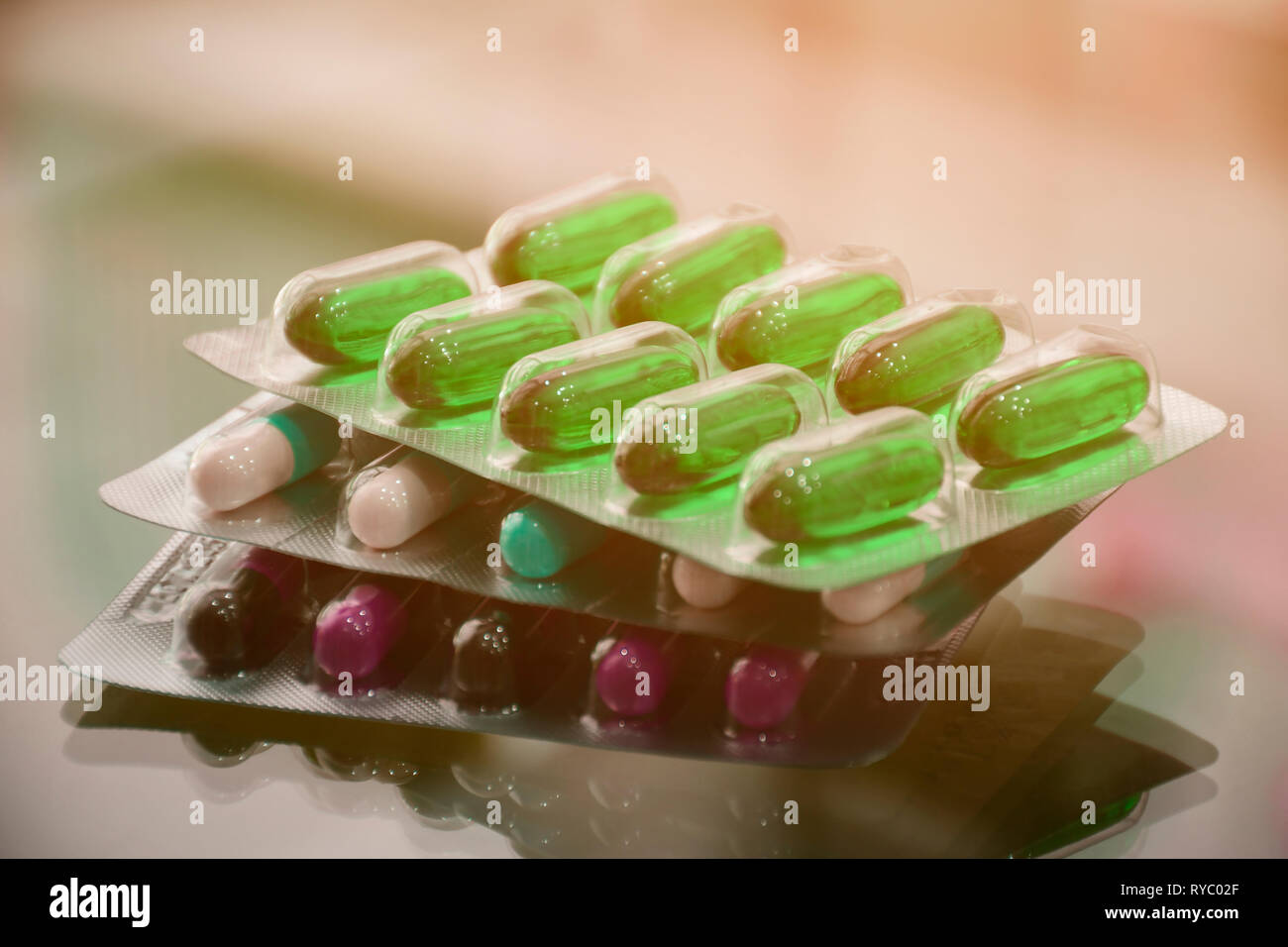 Hard gelatin capsule and soft gelatin capsule in strips Stock Photo Alamy