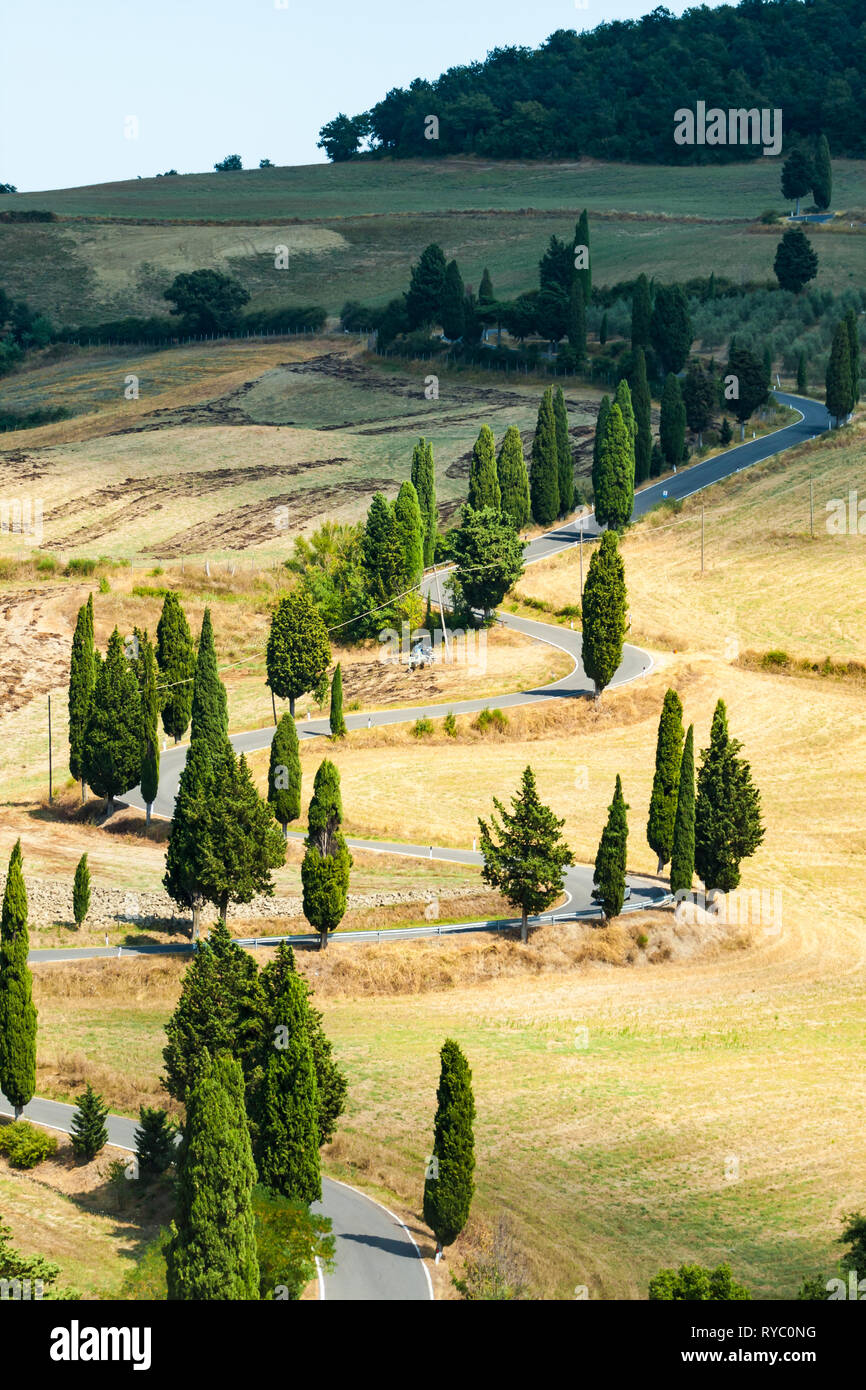 Winding road in orcia hi-res stock photography and images - Alamy