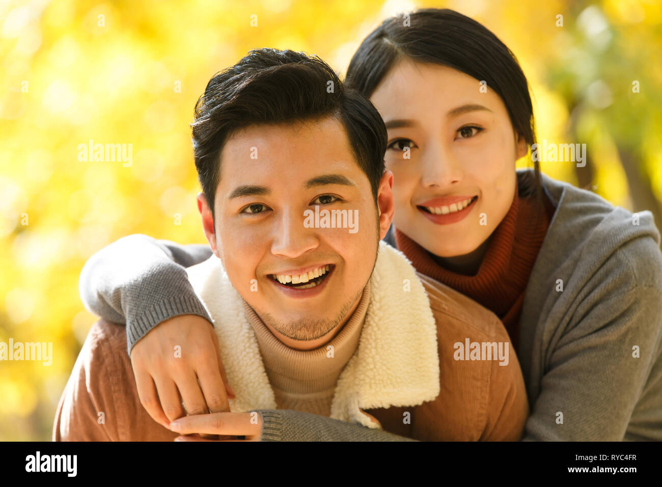 Happy couples in the outdoors Stock Photo Alamy