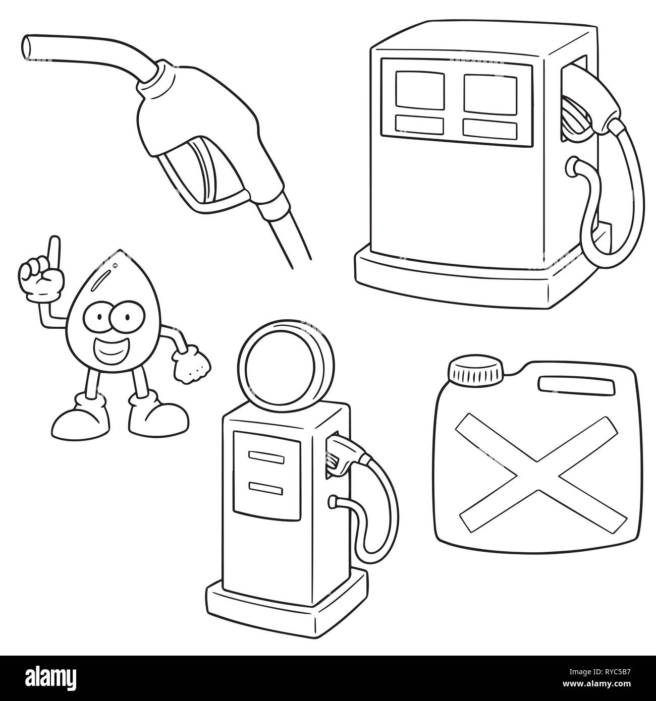 vector set of gas station Stock Vector Image & Art Alamy