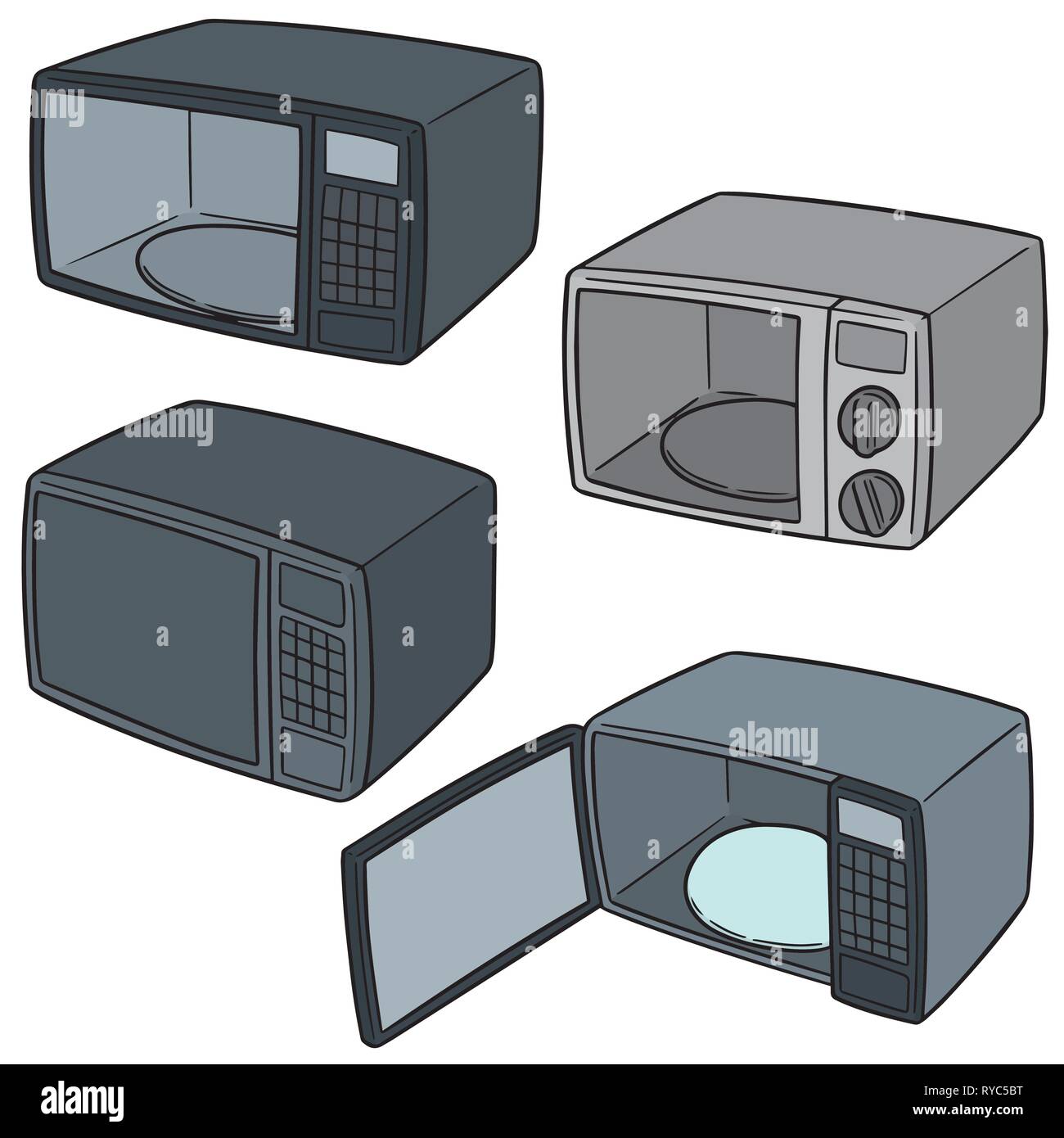 vector set of microwave oven Stock Vector Image & Art - Alamy