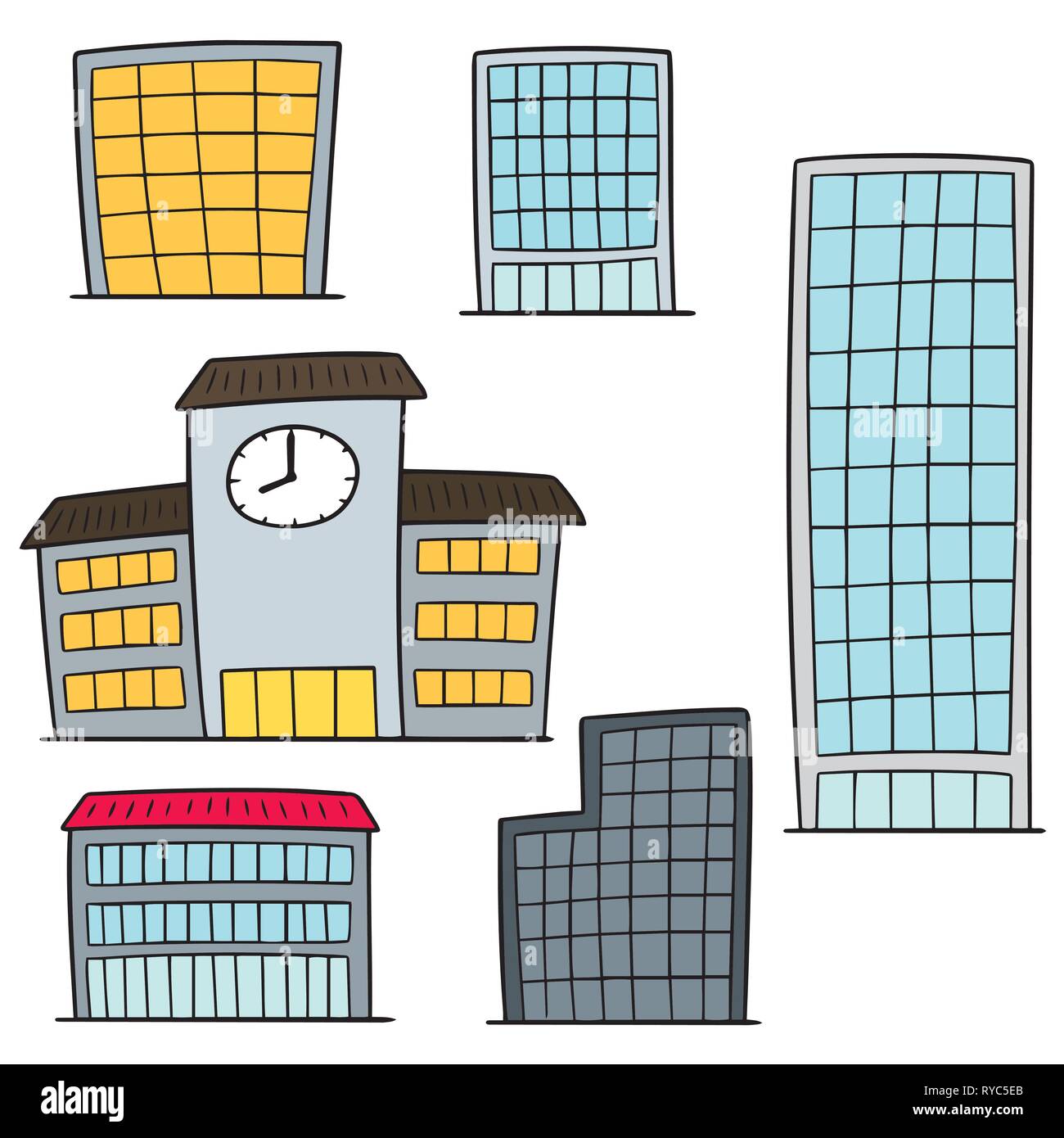 vector set of building Stock Vector Image & Art - Alamy