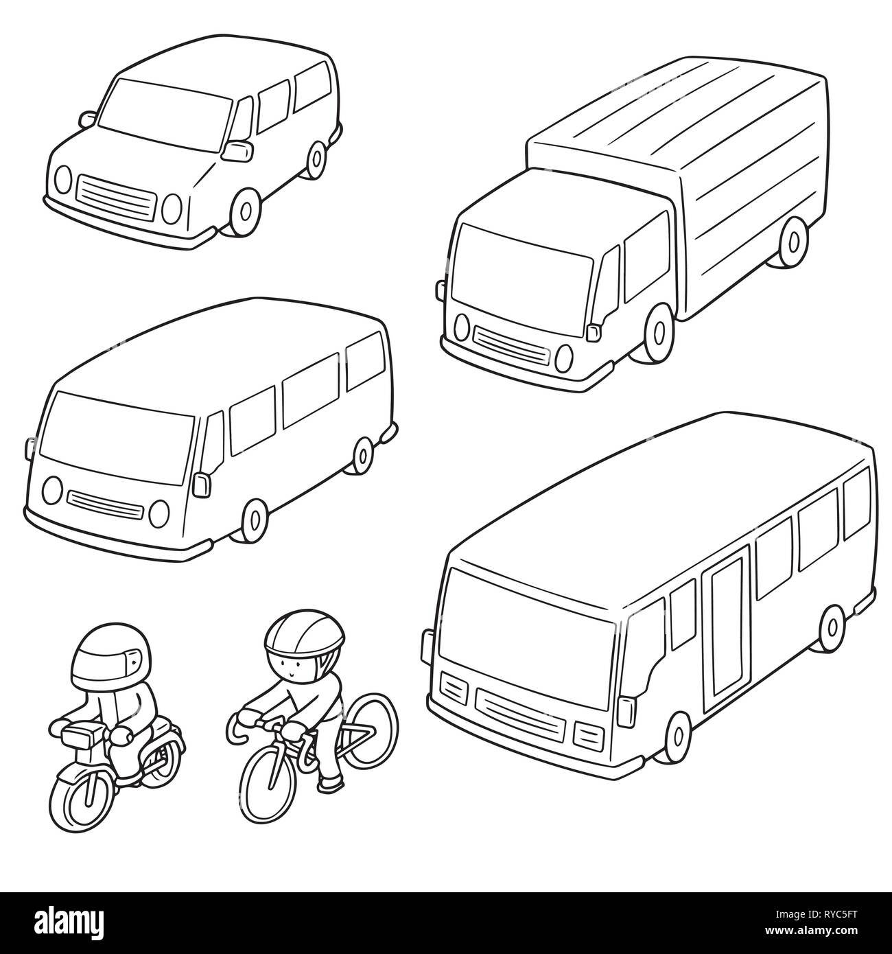 vector set of transportation Stock Vector Image & Art - Alamy