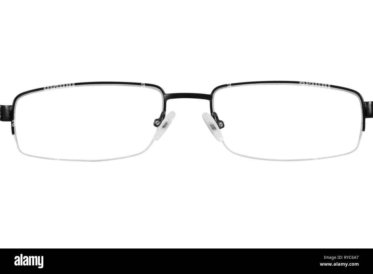 Black glasses frame background cutout Stock Photo