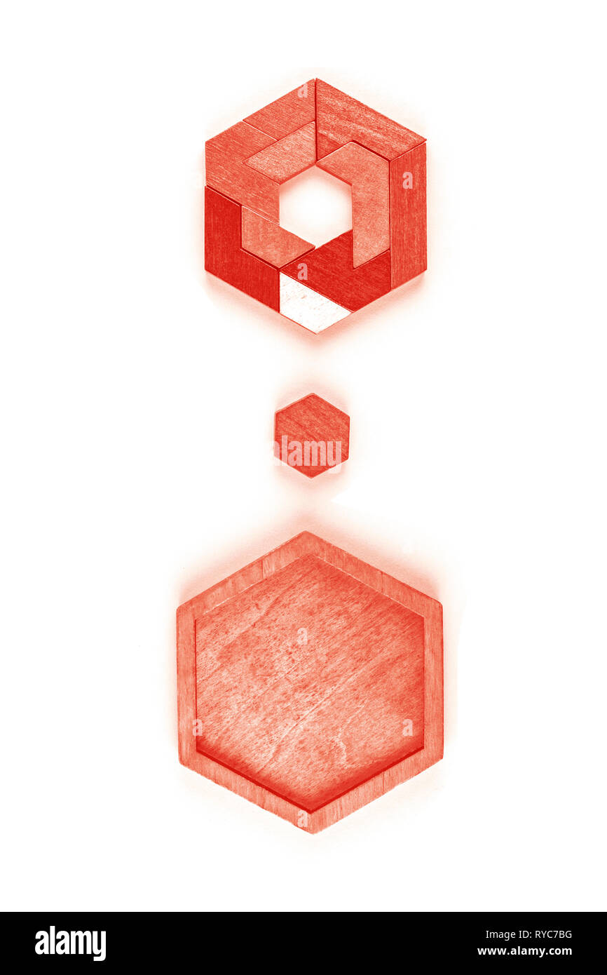 Tangram hexagon hi-res stock photography and images - Alamy