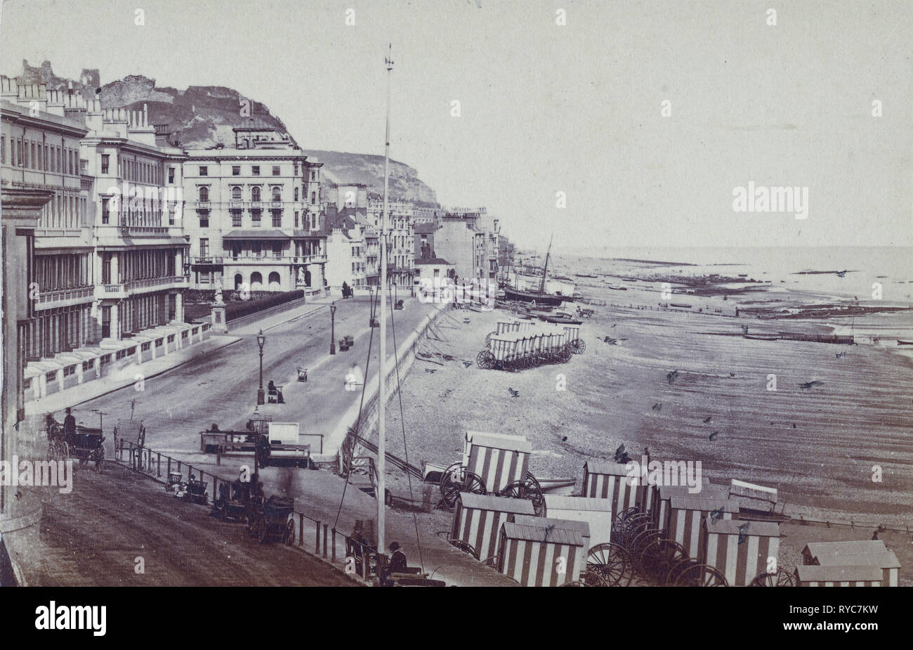 St. Leonards [England]; F.S. Mann (British, active Hastings, England 1860s - 1870s); April 17, 1866; Albumen silver print;  Digital image courtesy of the Getty's Open Content Program. Stock Photo