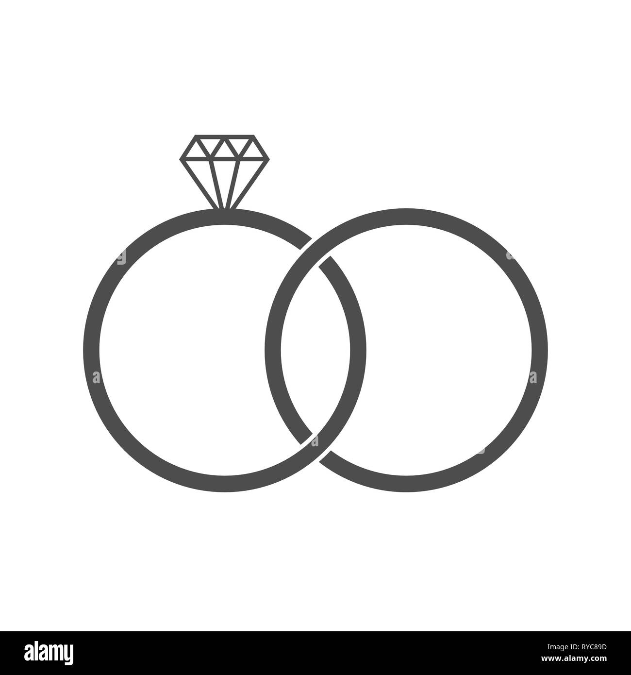 Vector illustration, flat design. Diamond ring icon Stock Vector Image ...