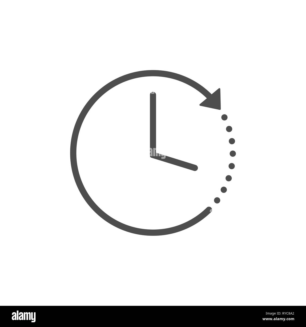 Clock, time, alarm icon Vector illustration flat Stock Vector