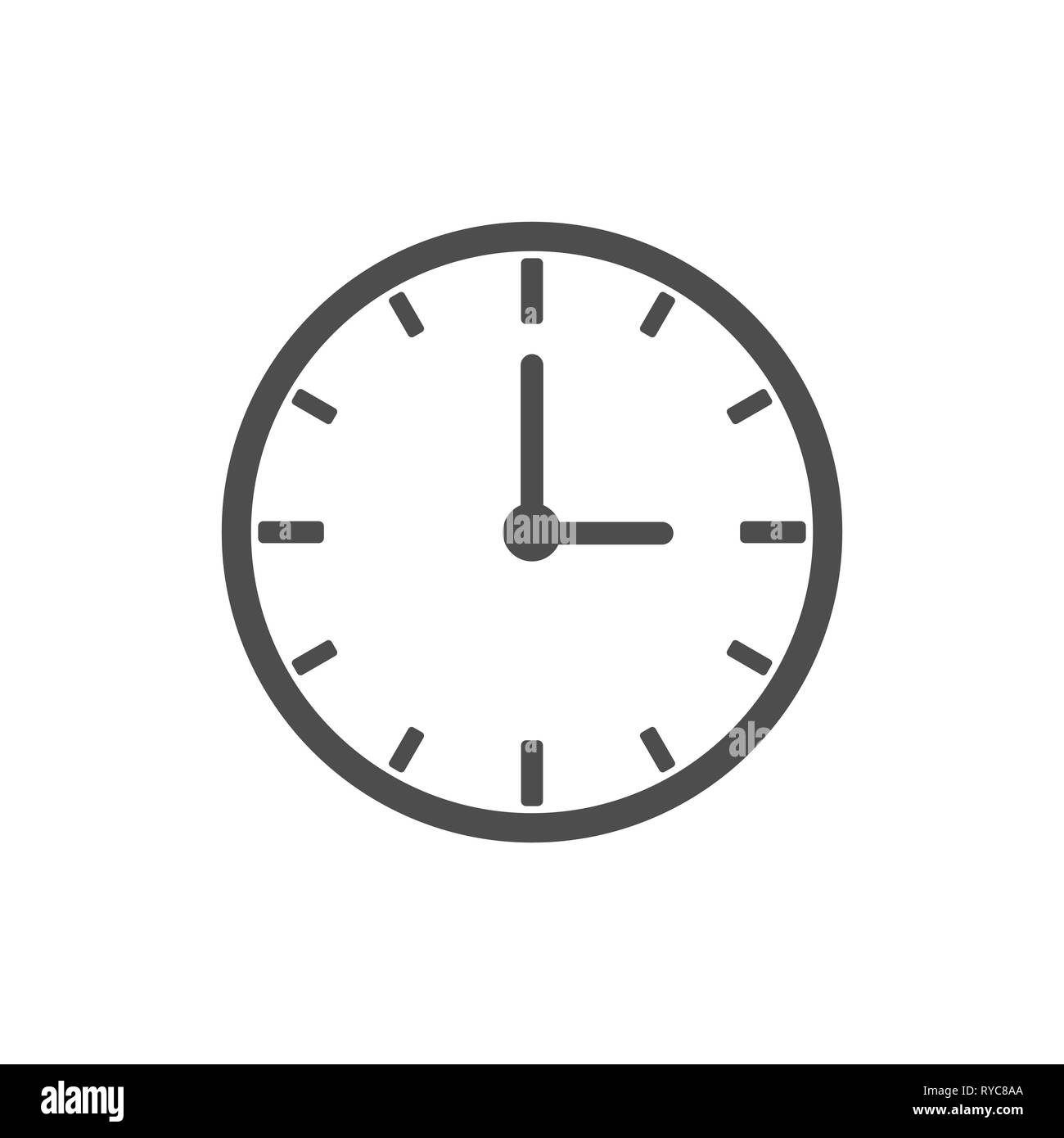 Clock, time, alarm icon Vector illustration flat Stock Vector