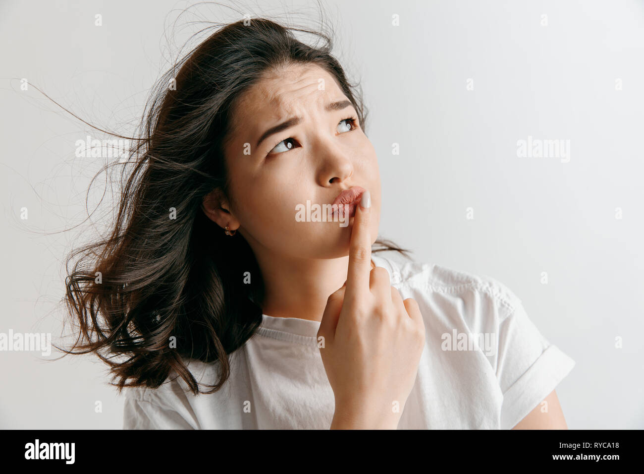 Portrait asian woman sad face hi-res stock photography and images - Alamy
