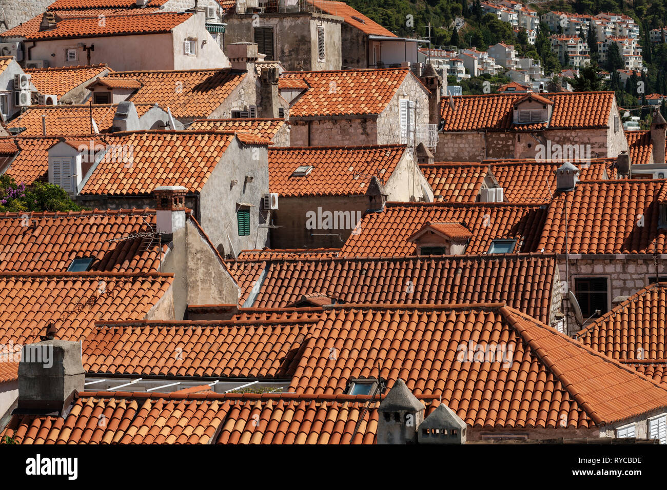 Aerial view medieval rooftops hi-res stock photography and images - Alamy