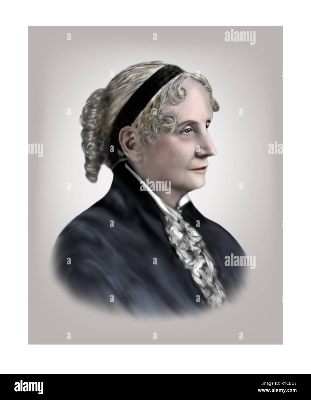 Harriet Beecher Stowe 1811-1896 American Abolitionist Author Stock Photo
