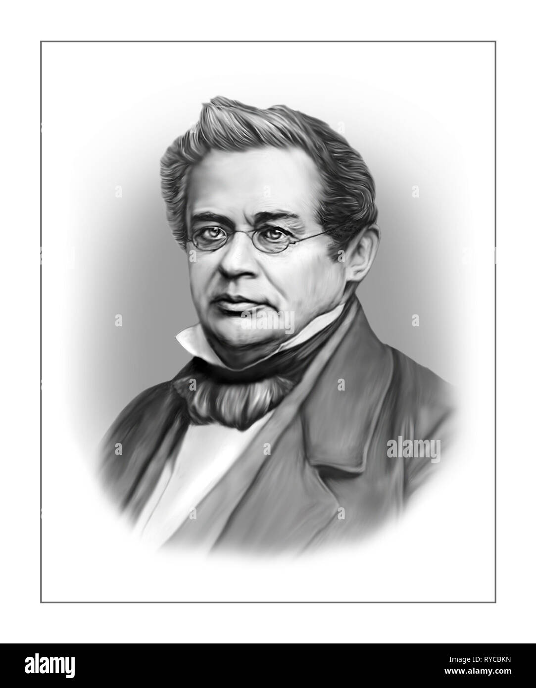 Emil Lenz 1804-1865 Russian Physicist Stock Photo