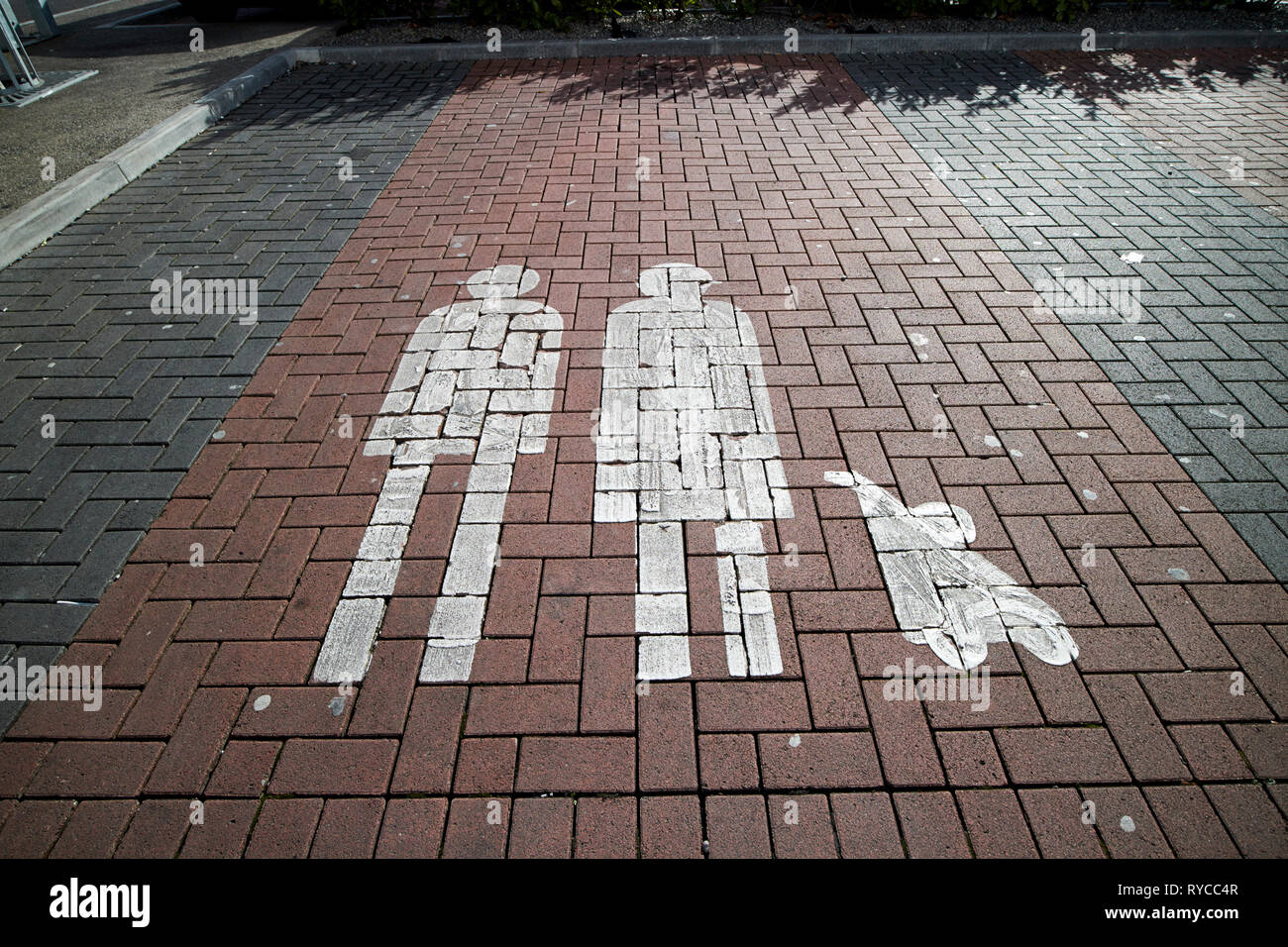 parent and family reserved parking space outside a supermarket in Dublin Republic of Ireland Europe Stock Photo