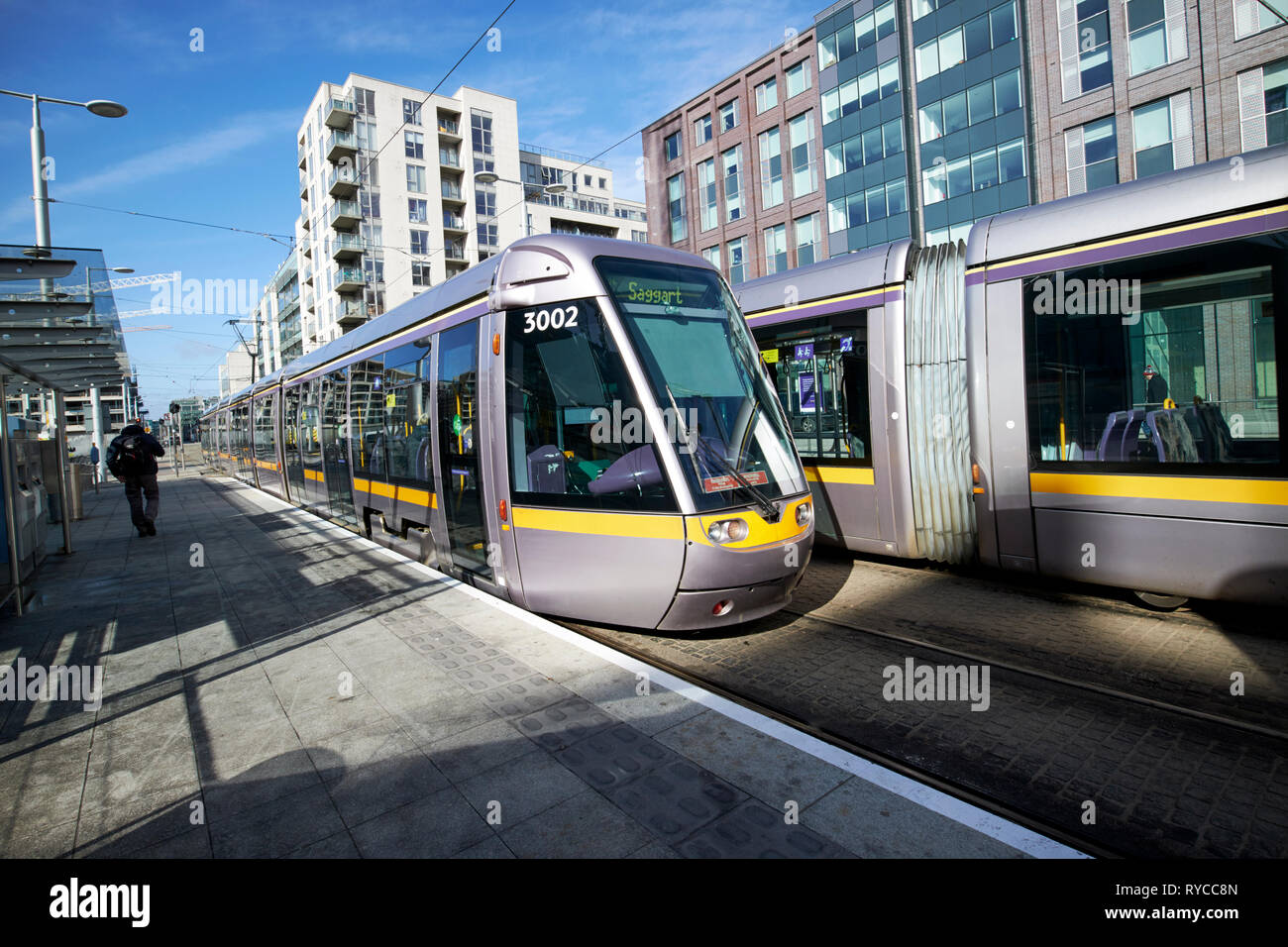 Luas dublins light rail system red route start at the point Dublin
