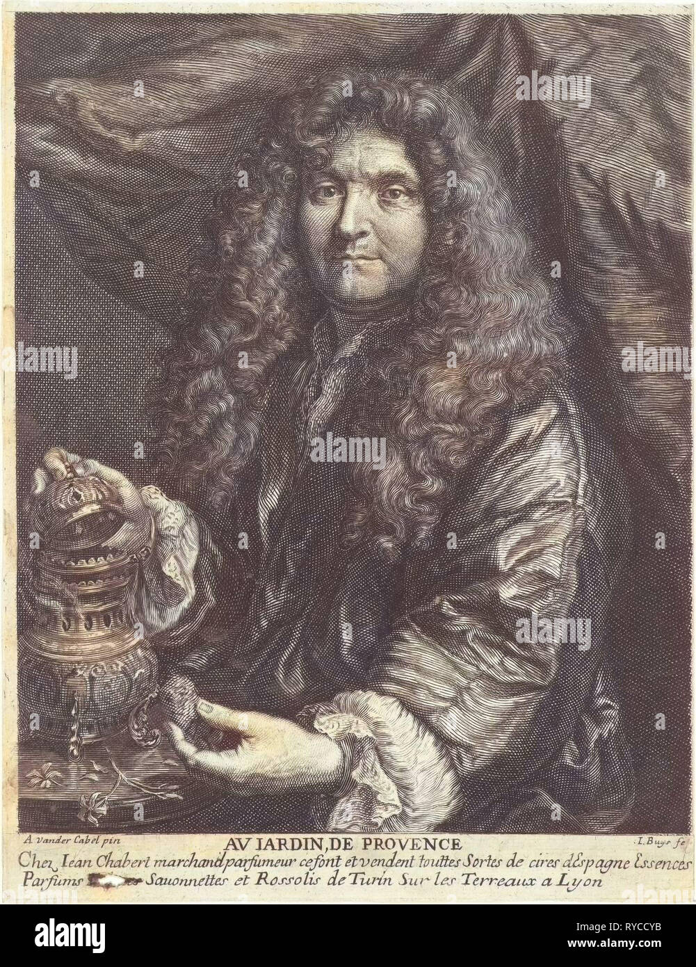 Portrait of the perfumer, Jean Chabert, Jacques Buys, c. 1675 - c. 1700  Stock Photo - Alamy