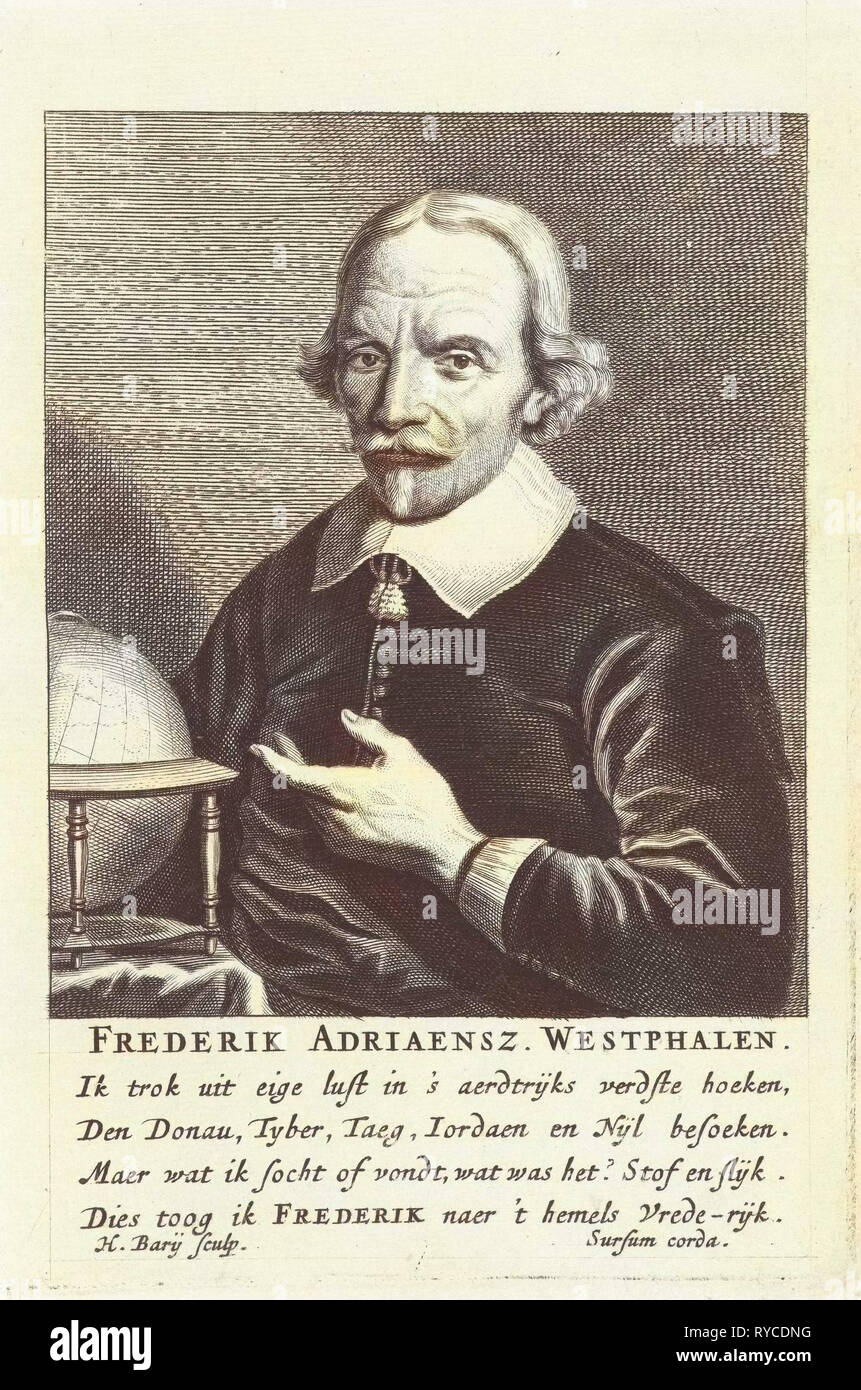 Portrait of Frederick Adriaensz Westphalen at the age of 72, Hendrik Bary, Geeraert Brandt (I), c. 1657 - c. 1707 Stock Photo