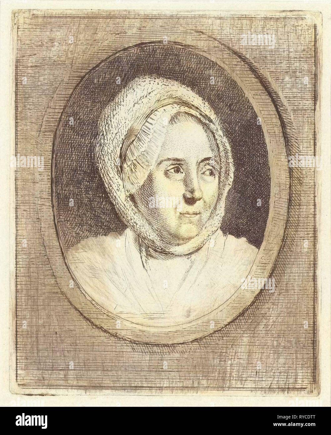 Portrait of a woman with cap Marie Joseph Bertrand?, Louis Bernard