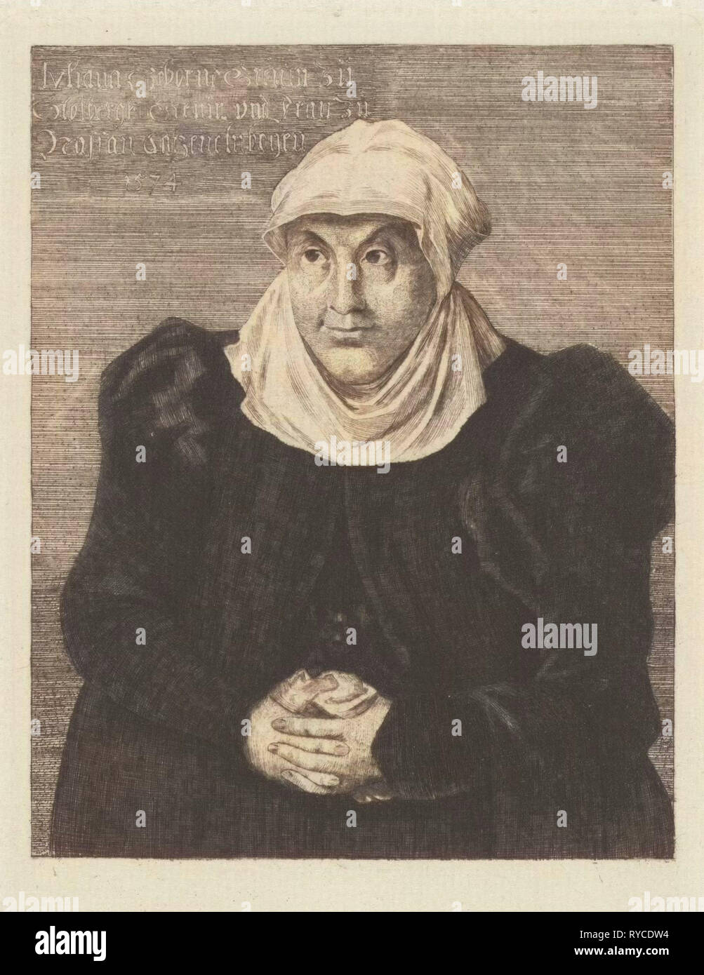Portrait of Juliana of Stolberg, Willem Steelink (I), Anonymous, c. 1841 - 1913 Stock Photo