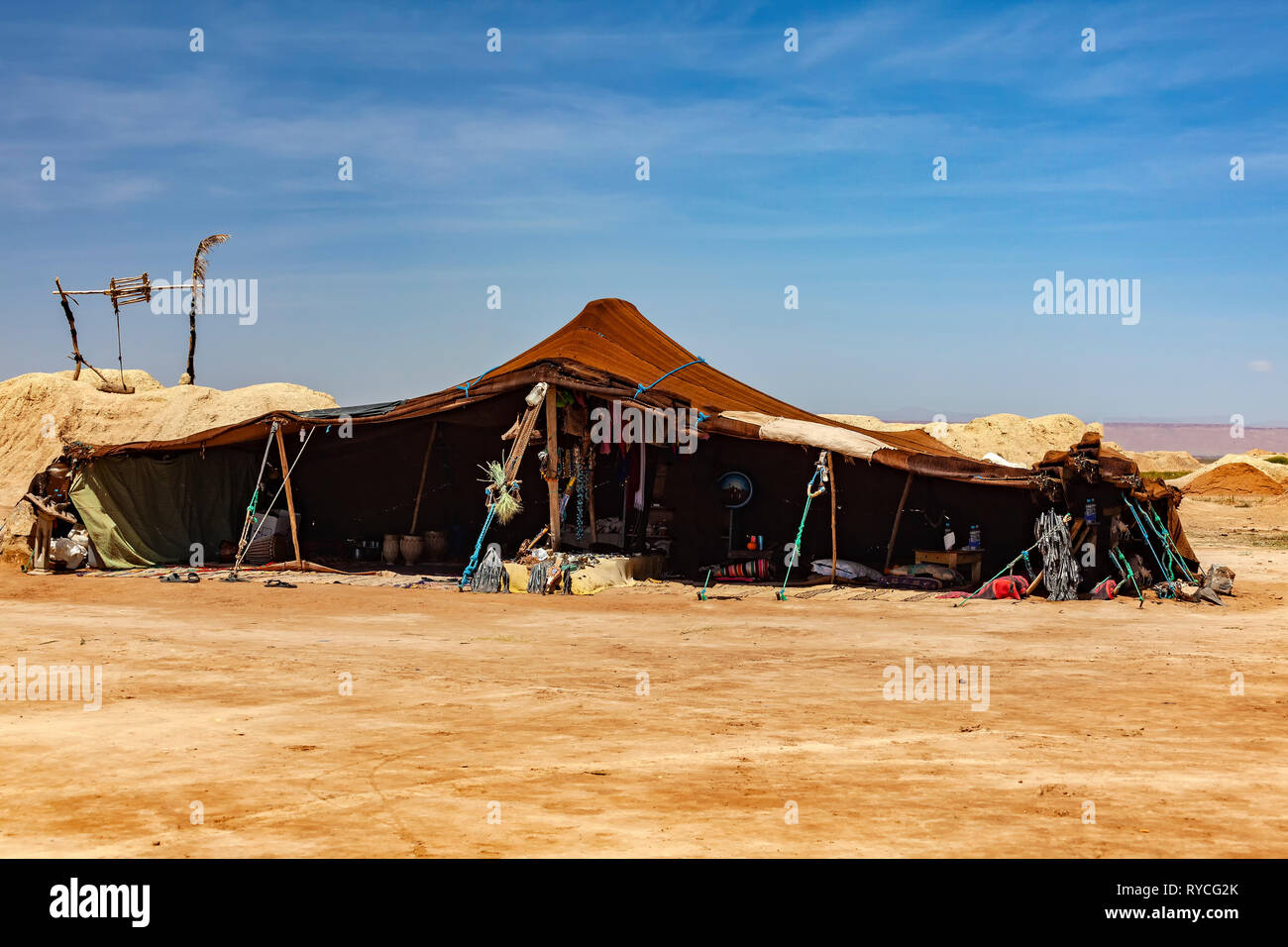 Bedouin Tent Camp Stock Photo