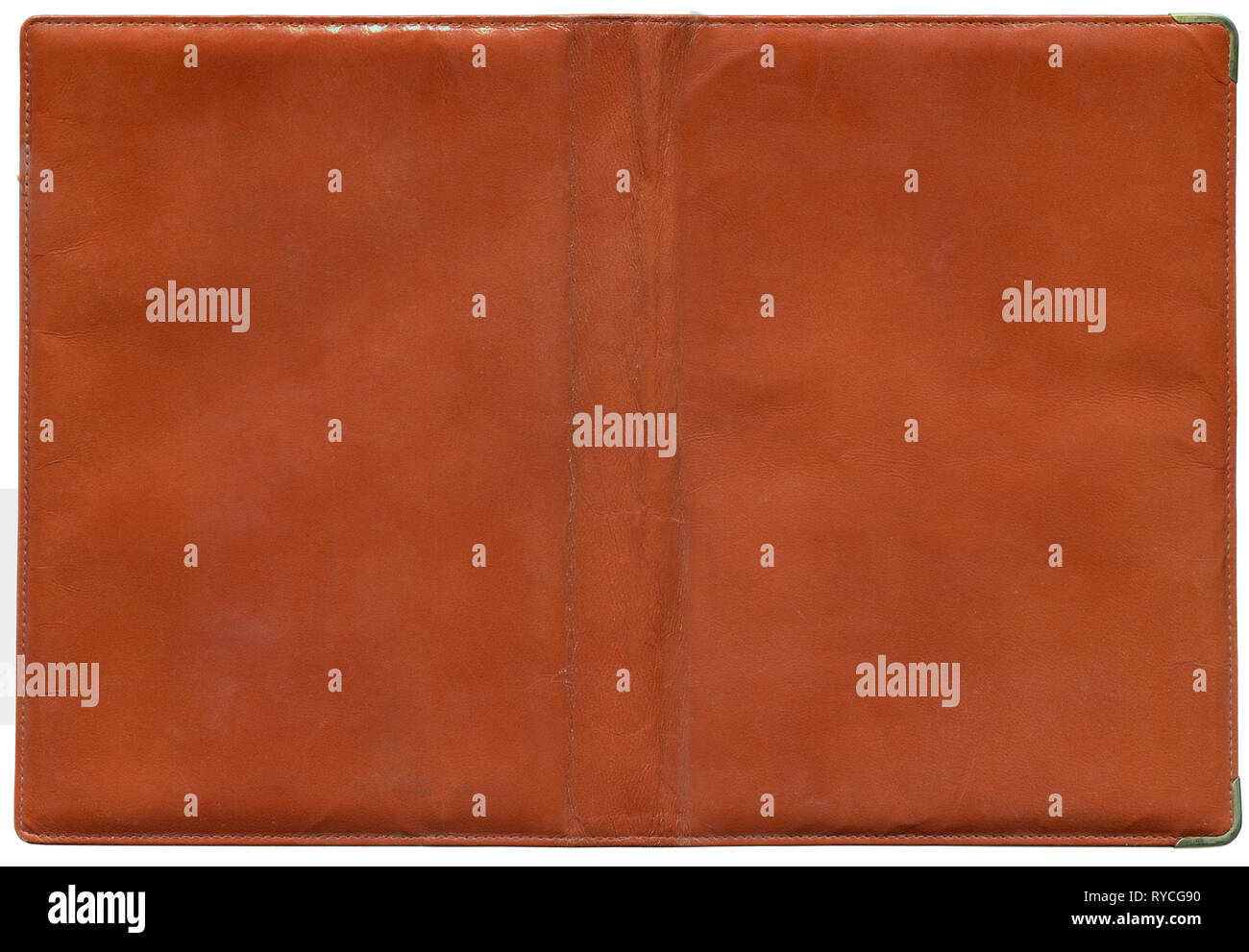 Old book cover, leather Stock Photo