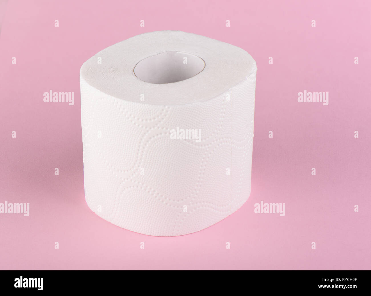 Roll Of Pink Toilet Paper Stock Photo - Download Image Now