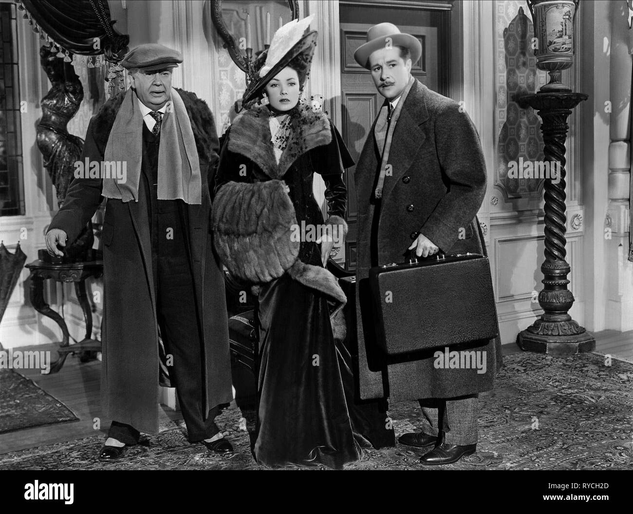 CHARLES COBURN, GENE TIERNEY, DON AMECHE, HEAVEN CAN WAIT, 1943 Stock Photo
