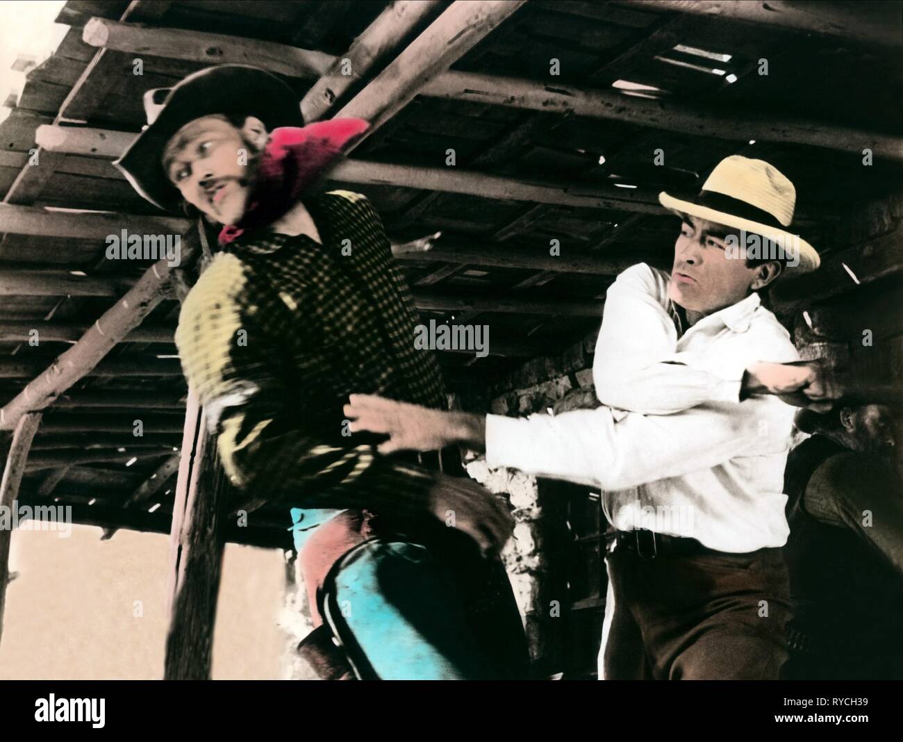 CHUCK CONNORS, GREGORY PECK, THE BIG COUNTRY, 1958 Stock Photo
