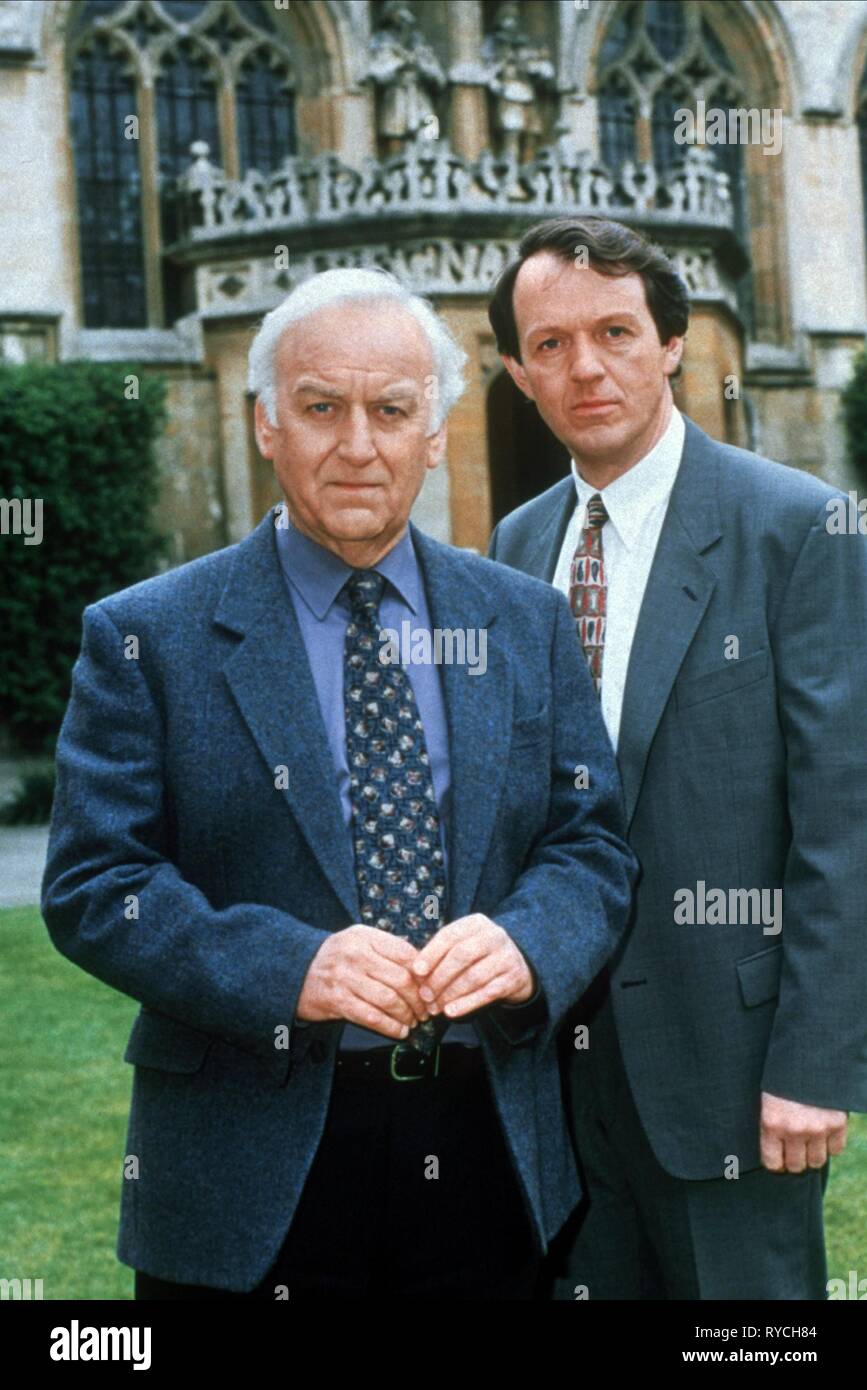 JOHN THAW, KEVIN WHATELY, INSPECTOR MORSE, 1987 Stock Photo