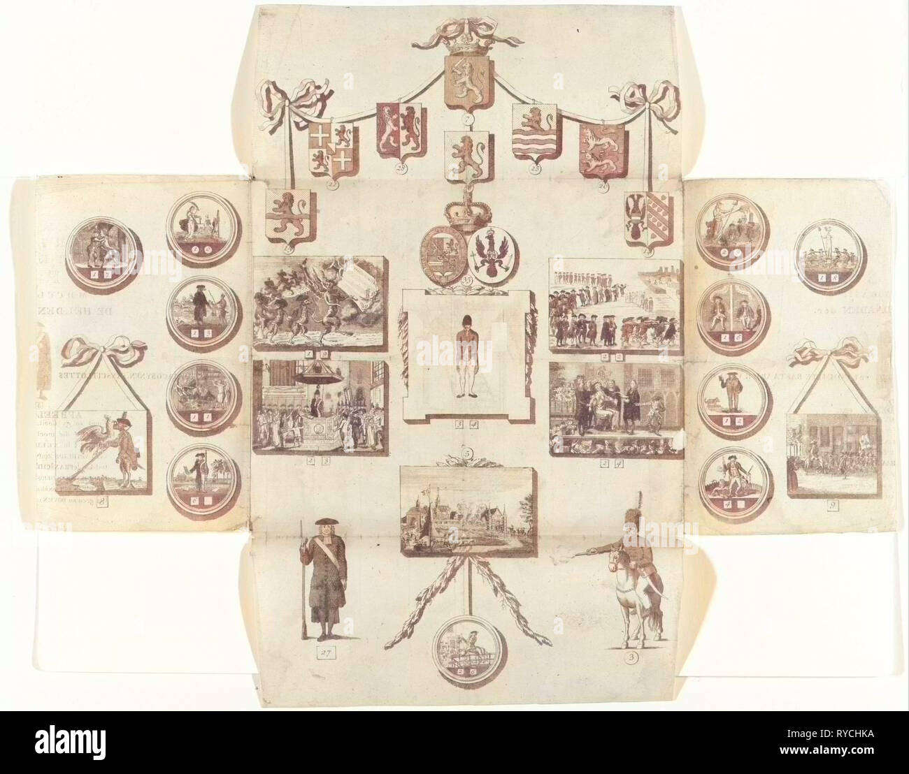 Boardgame about the Patriots, 1793, Anonymous Stock Photo