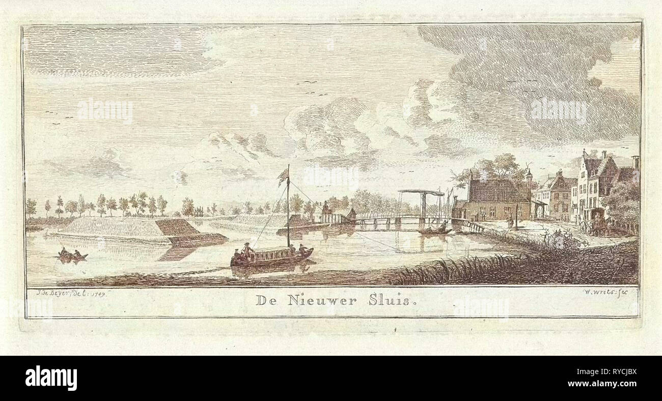 View of Nieuwersluis, Willem Writs, 1749 Stock Photo