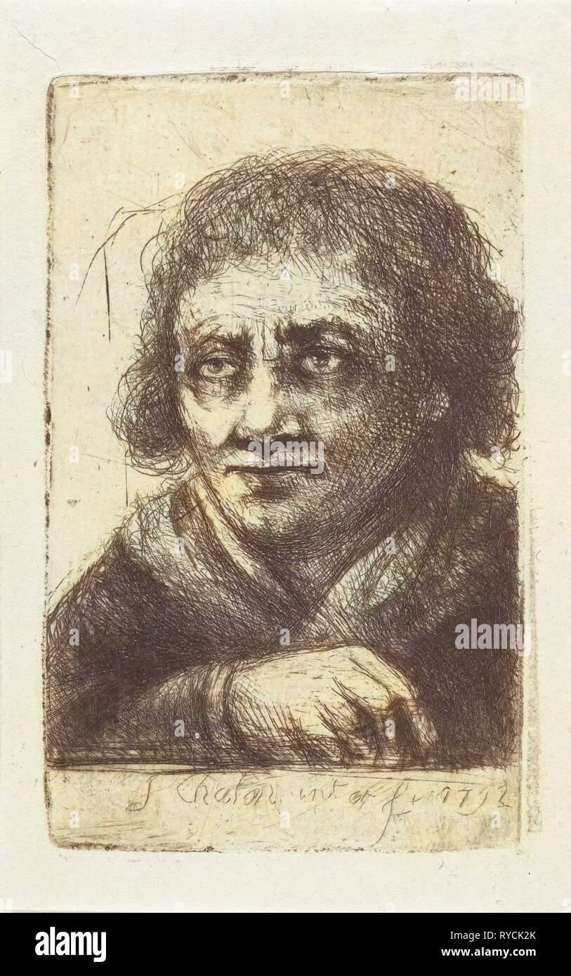 Adult male, Jan Chalon, 1748 - 1795 Stock Photo