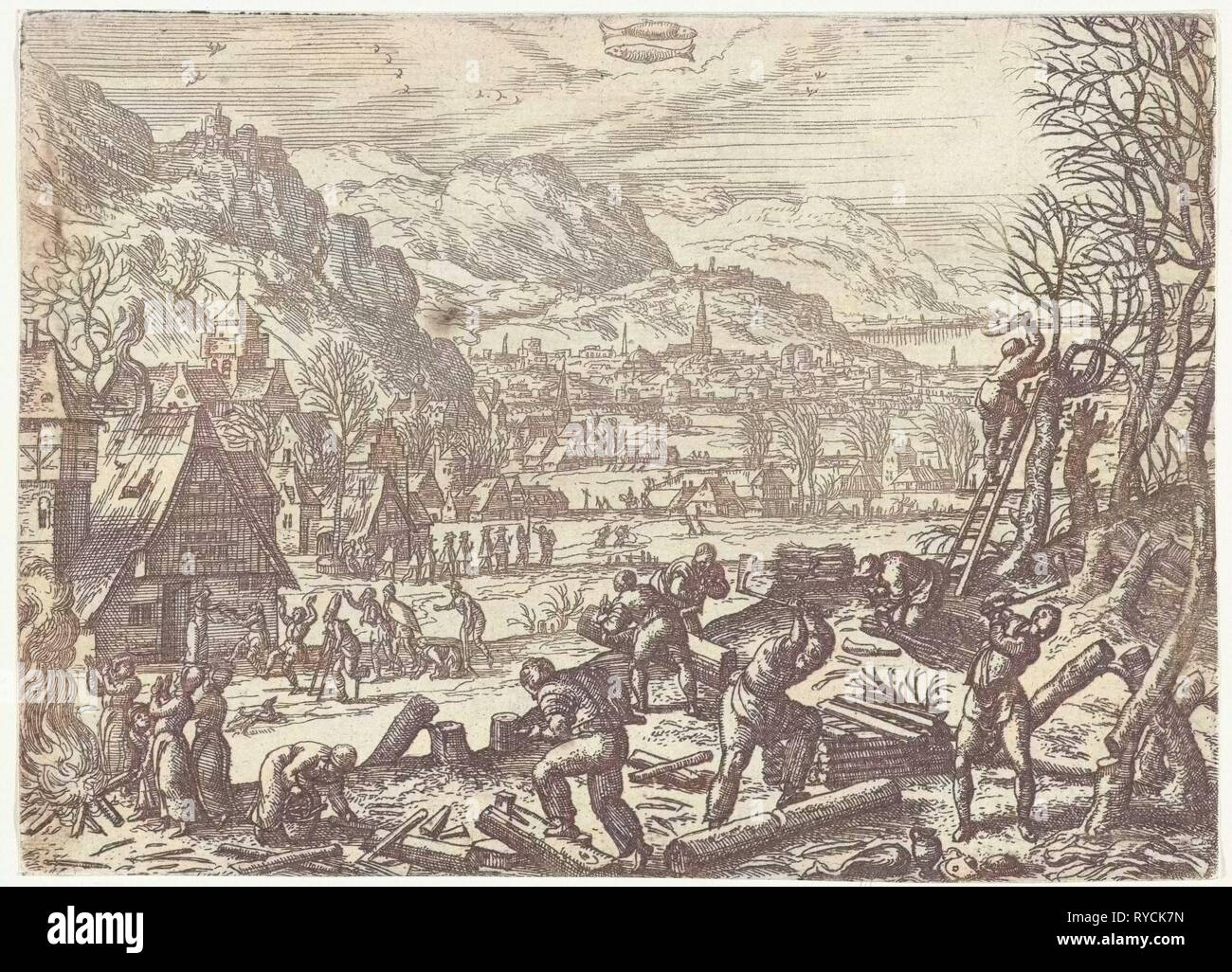 February, Pieter van der Borcht (I), 1545 1608 Stock Photo Alamy