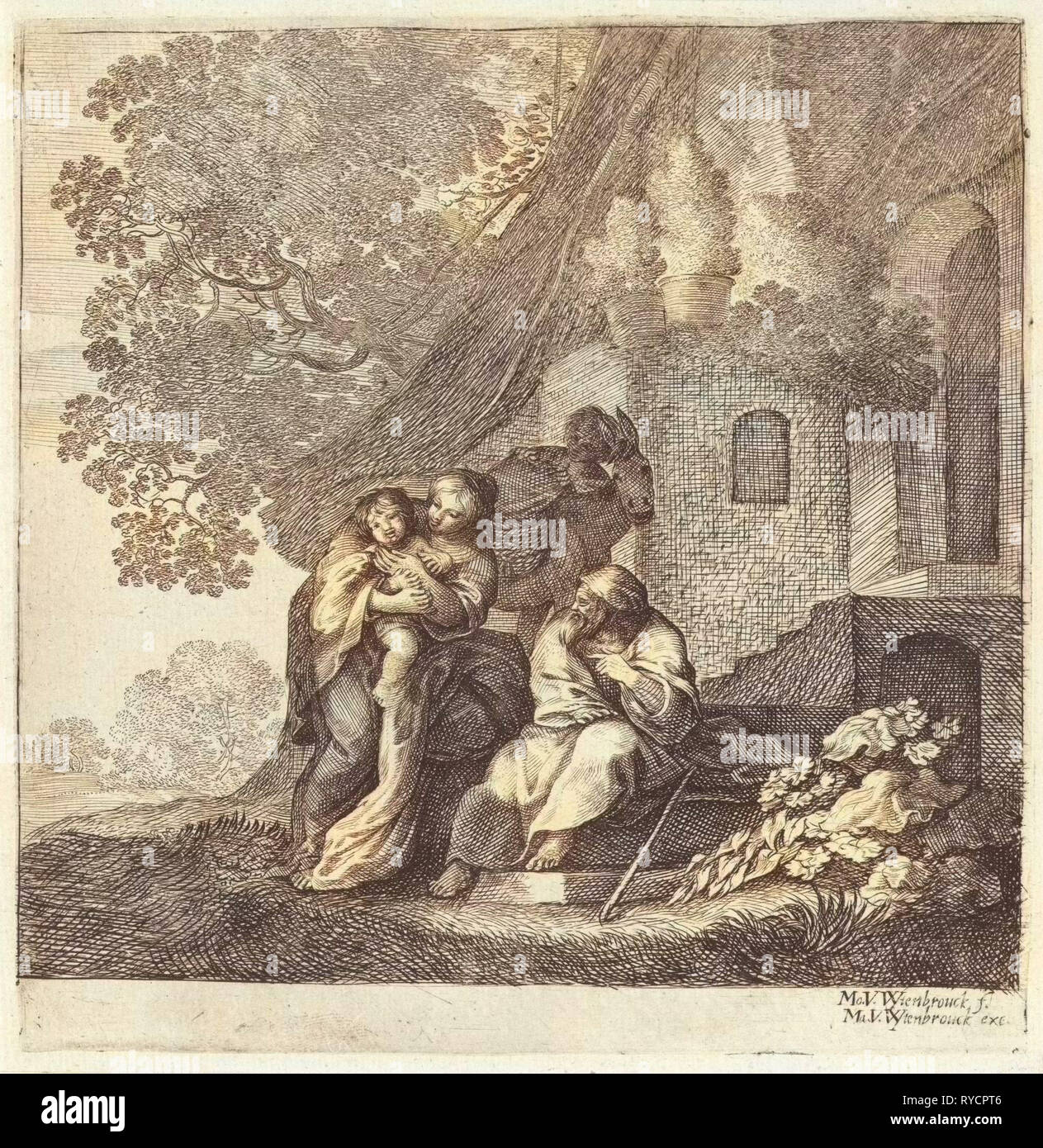 Return of the Holy Family from Egypt, Moyses van Wtenbrouck, Matheus
