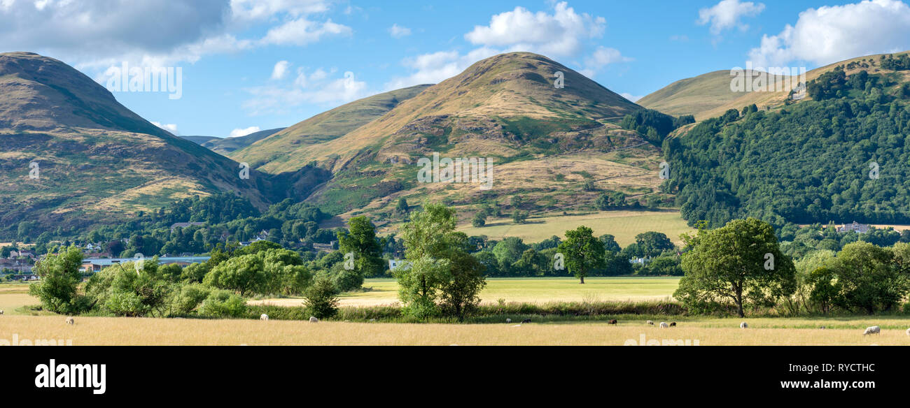 The Ochil Hills from the Woods caravan site, near Alva