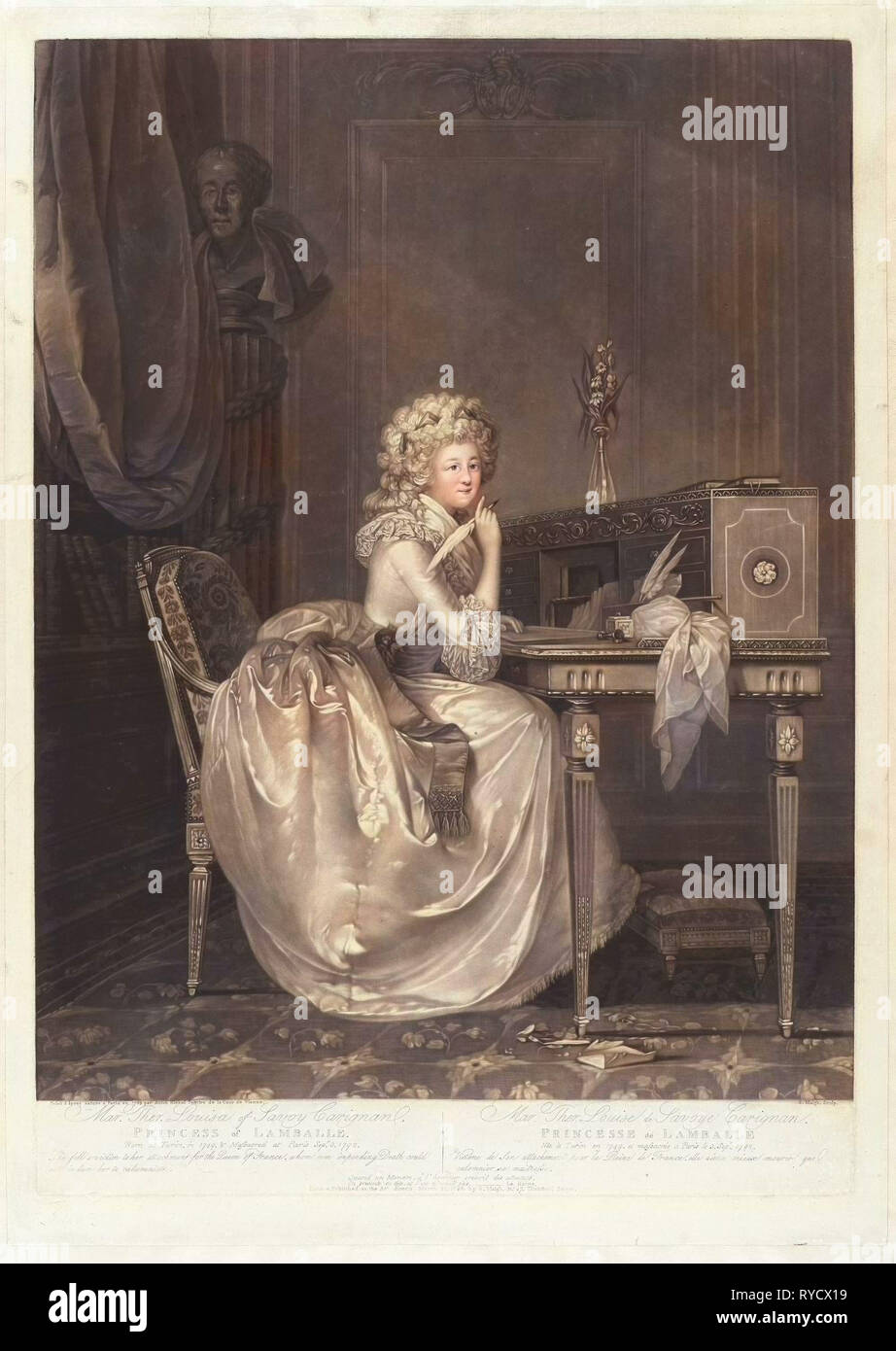 Princess de Lamballe, Simon Malcho, Anton Hickel, 1755 - 1793 Stock Photo