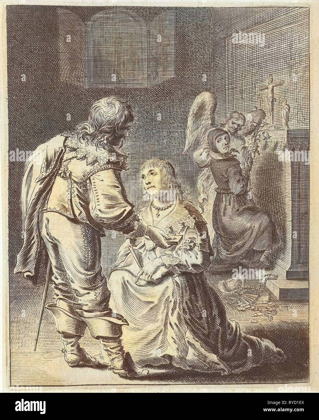 Purity and vanity, Pieter Nolpe, 1640 Stock Photo