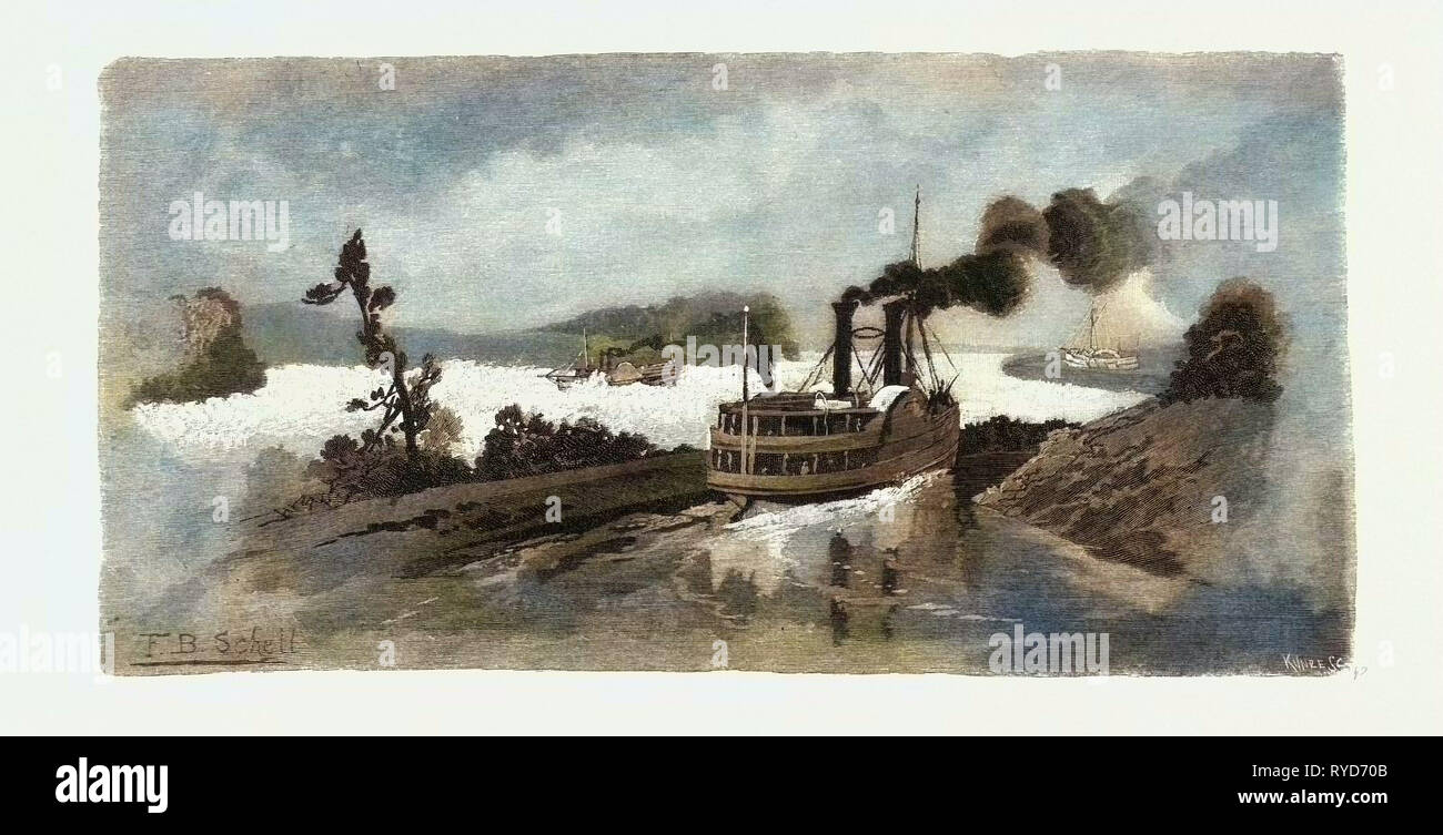 Long Sault Rapids, from the Canal, Eastern Ontario, Canada,