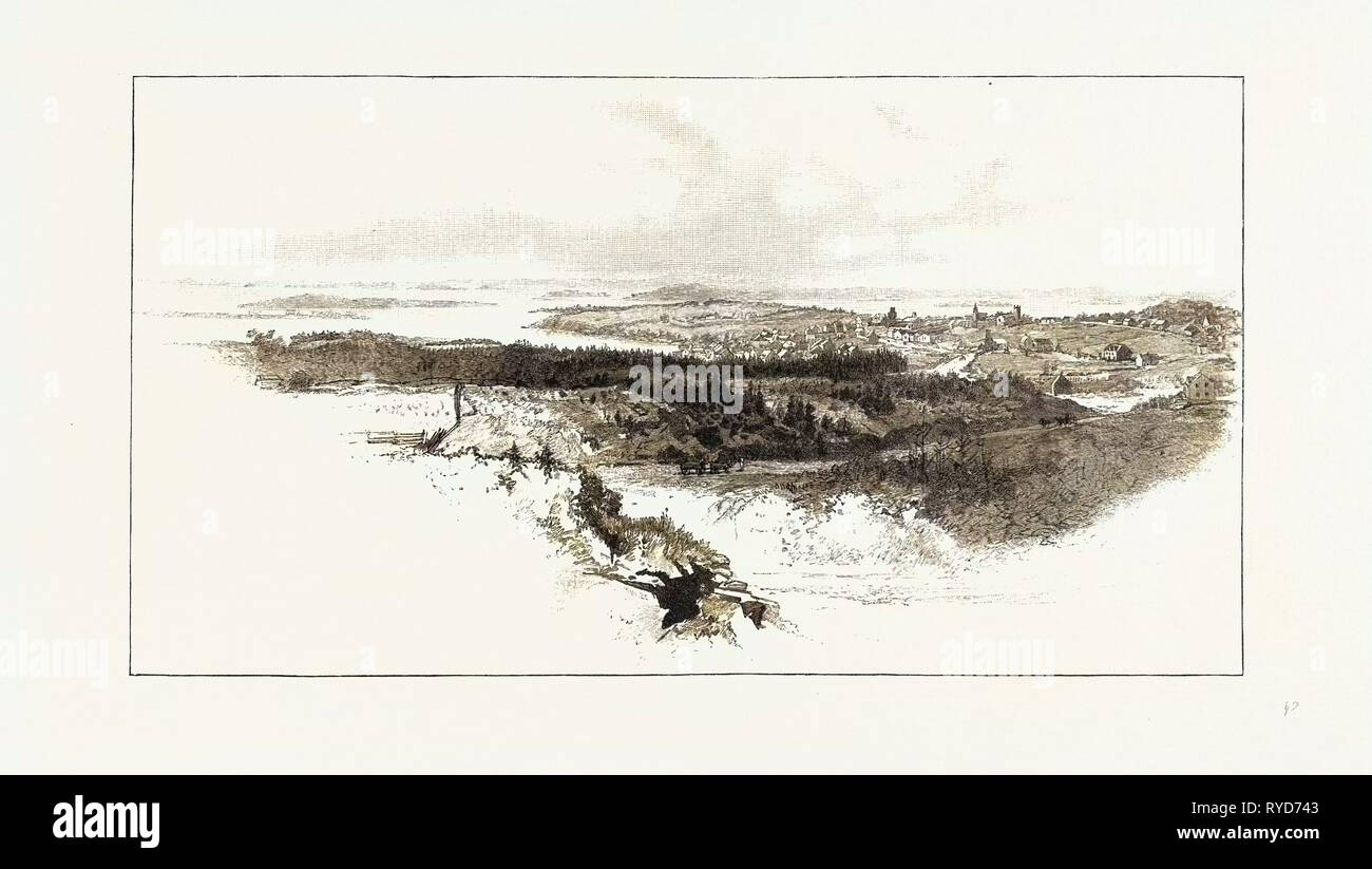Nova Scotia, Chester, Canada, Nineteenth Century Engraving Stock Photo