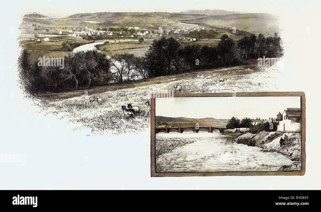 Haltwhistle (Left), Haydon Bridge (Right), UK. Haltwhistle is a Small