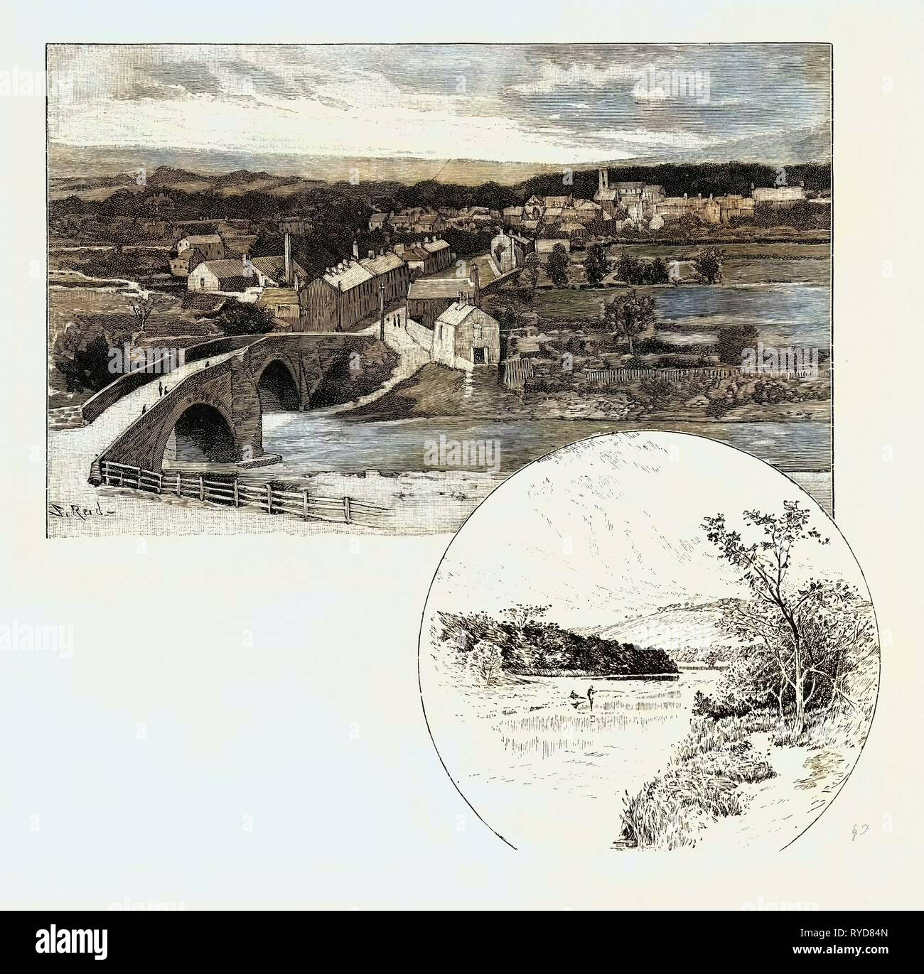 Wolsingham (Left), Harperly (Right), UK. Wolsingham is a Small Market